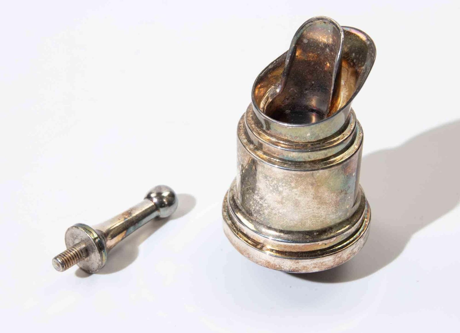 Vintage Silver Tone Barware Bottle Stopper, 1970s photo for sale