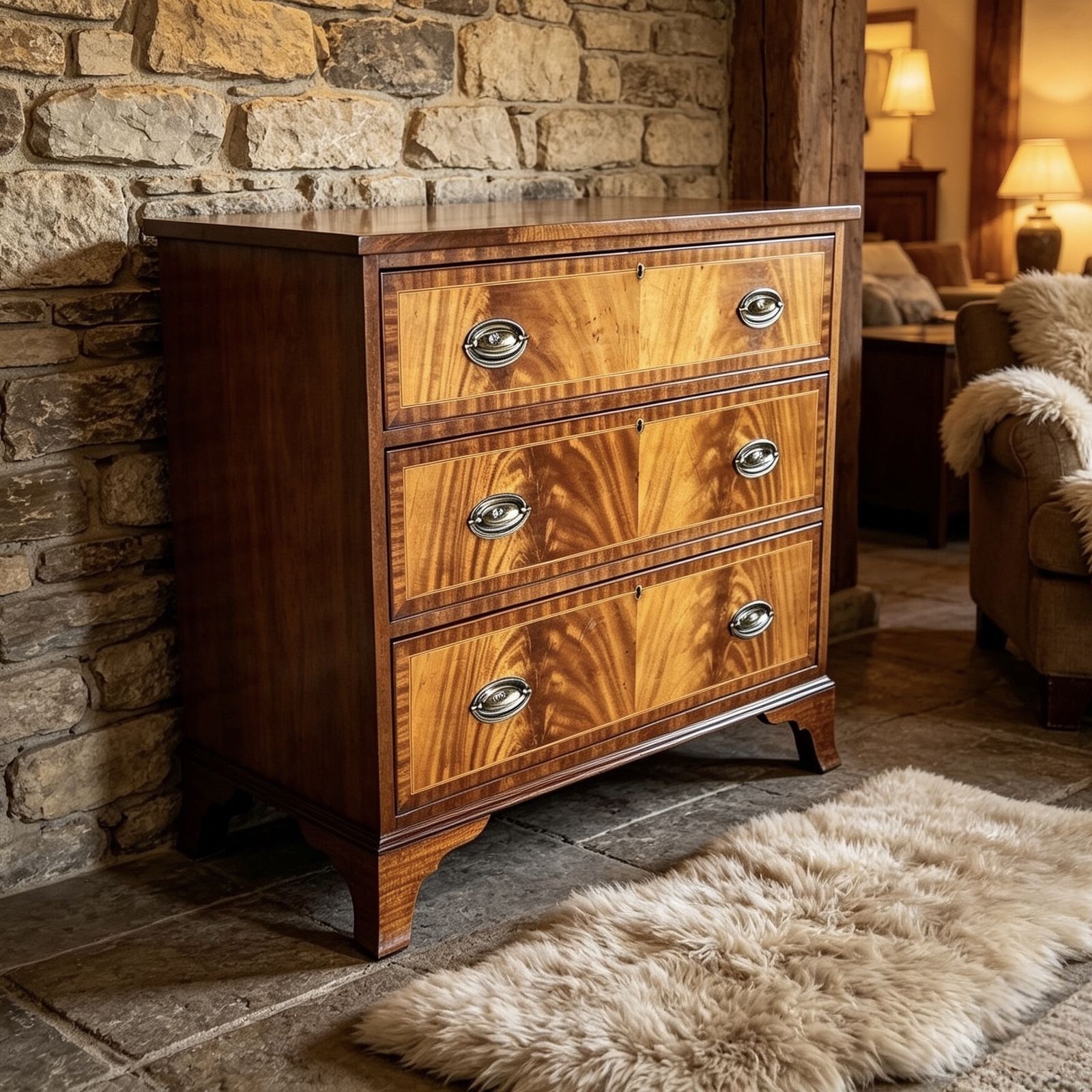 Chest Of Drawers Vintage Mahogany