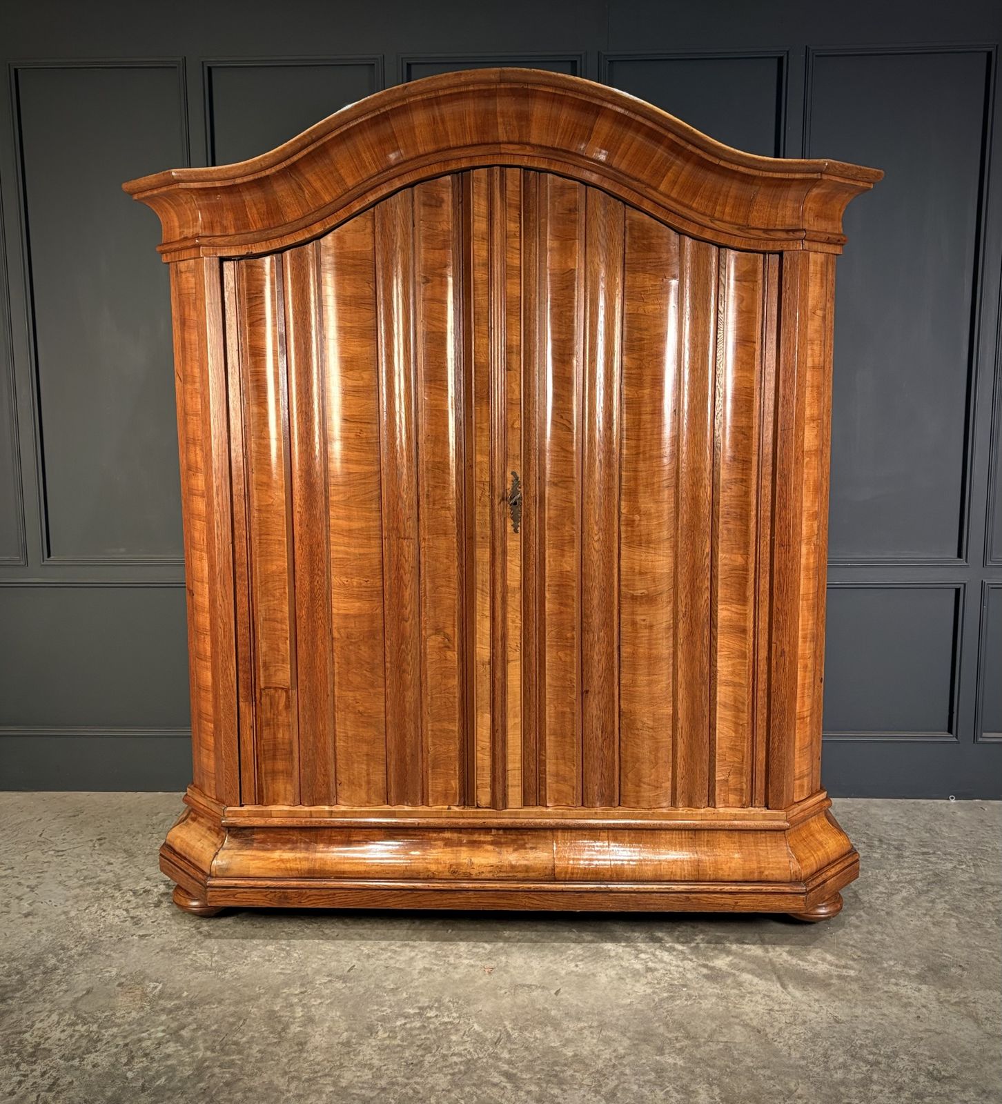 Large Continental Oak & Walnut Armoire