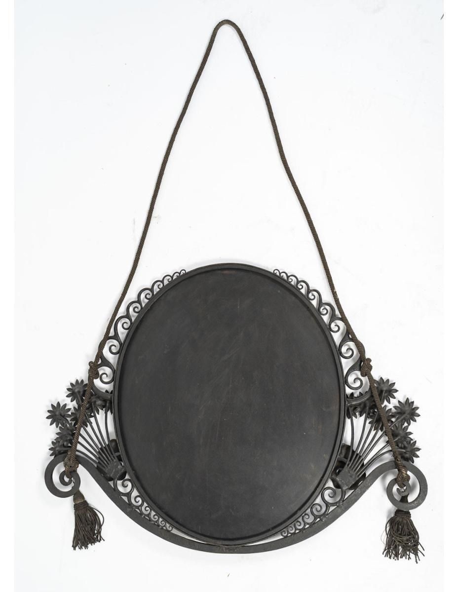 Art Deco Era Wrought Iron Mirror, 1930. photo Home Decor