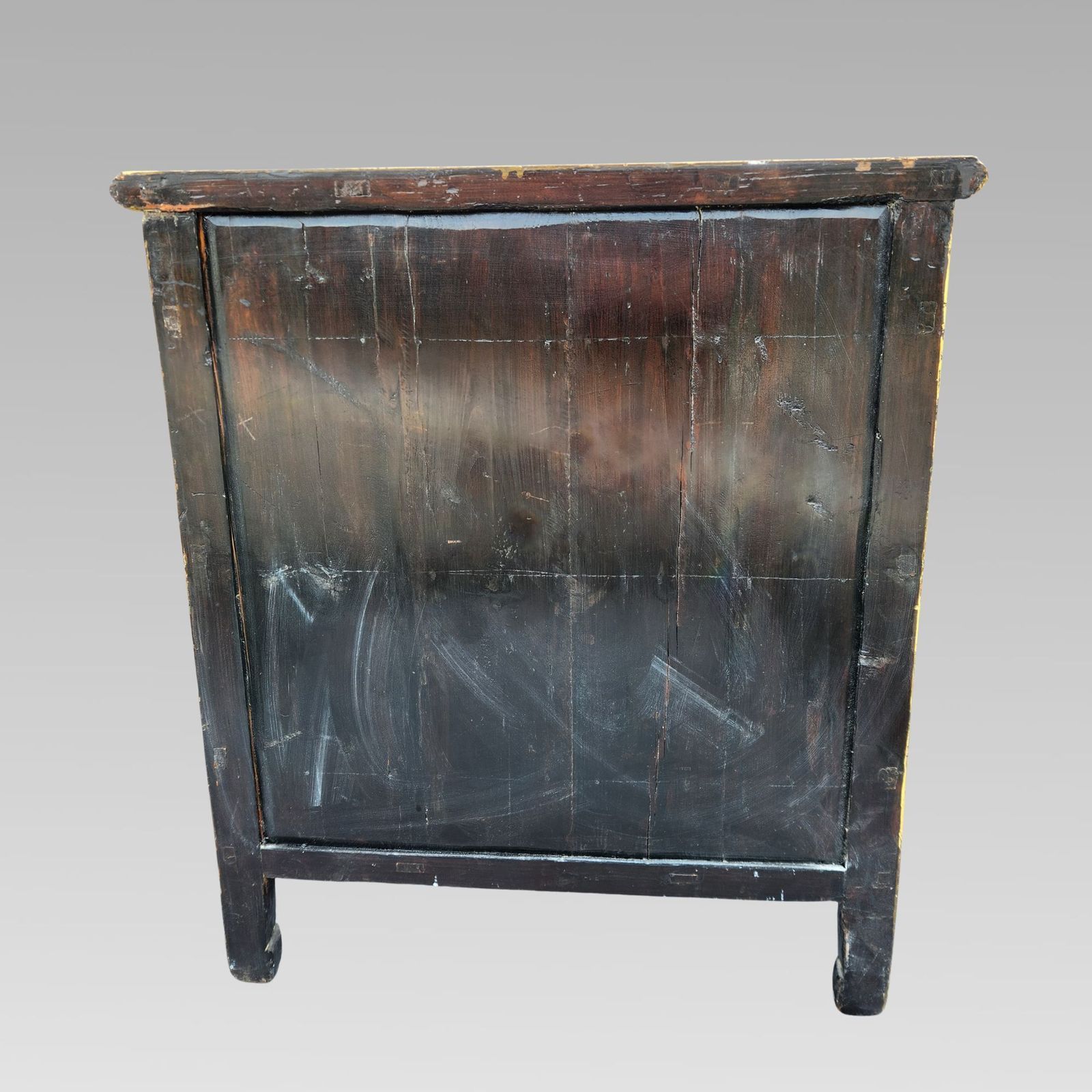 Fabulous Chinese Oriental Yellow Lacquer Chinoiserie Cupboard photo vintage