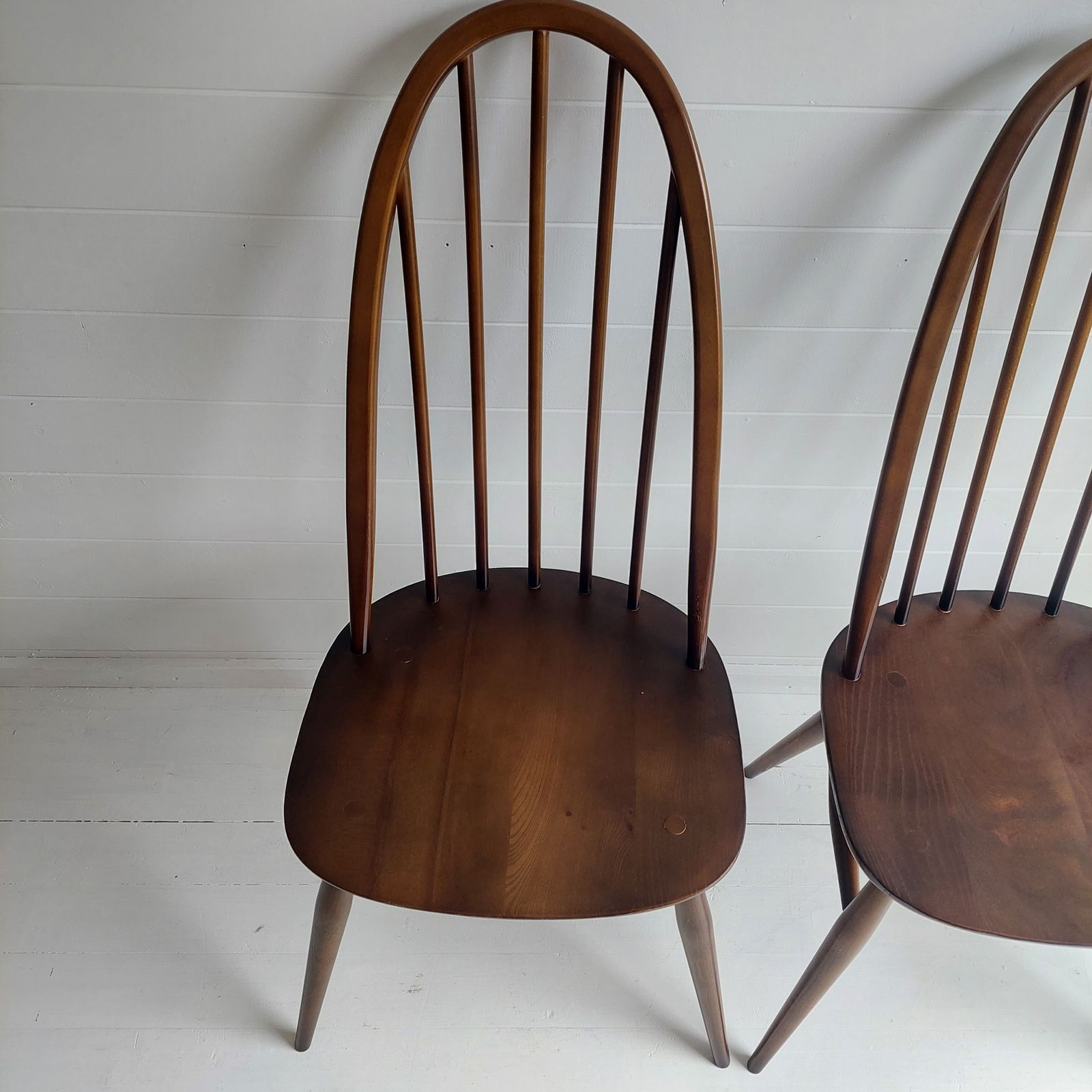 photo buy 4 Mid Century Ercol Dining Chairs Windsor Quaker 365 Golden Dawn Vintage 60s