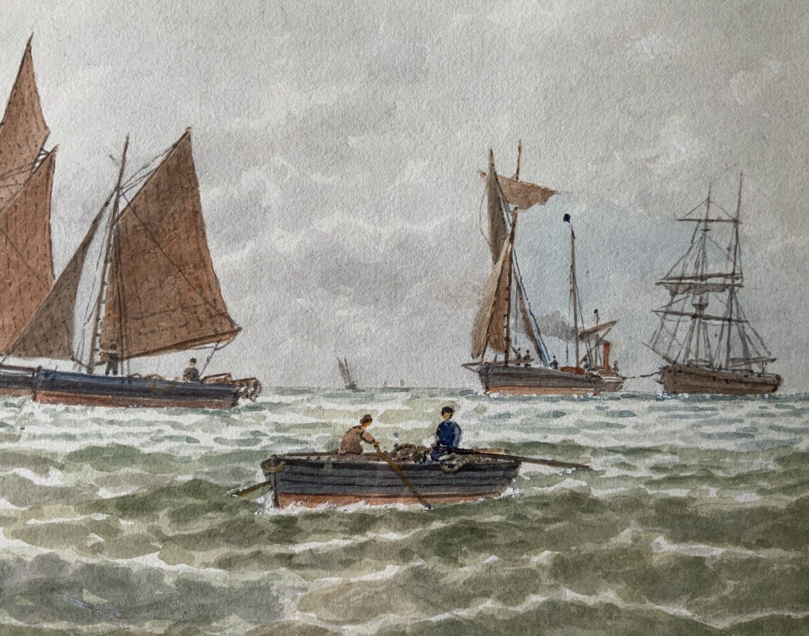 photo furniture Seascape Sailing Watercolour Painting By George Stanfield Walters (1838 1924)