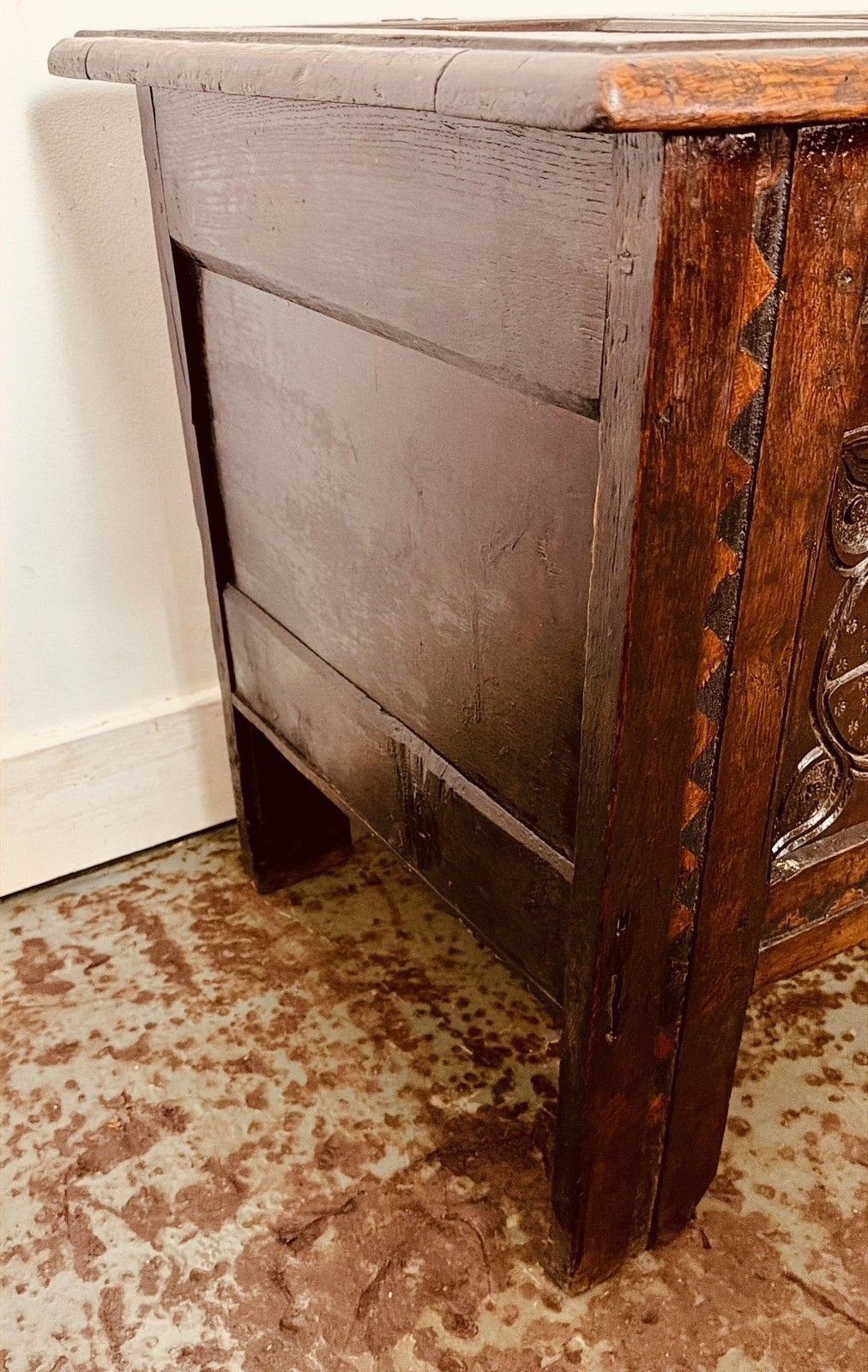 photo buy A Rare & Beautiful 300 Year Old Georgian Antique Oak Coffer C1730