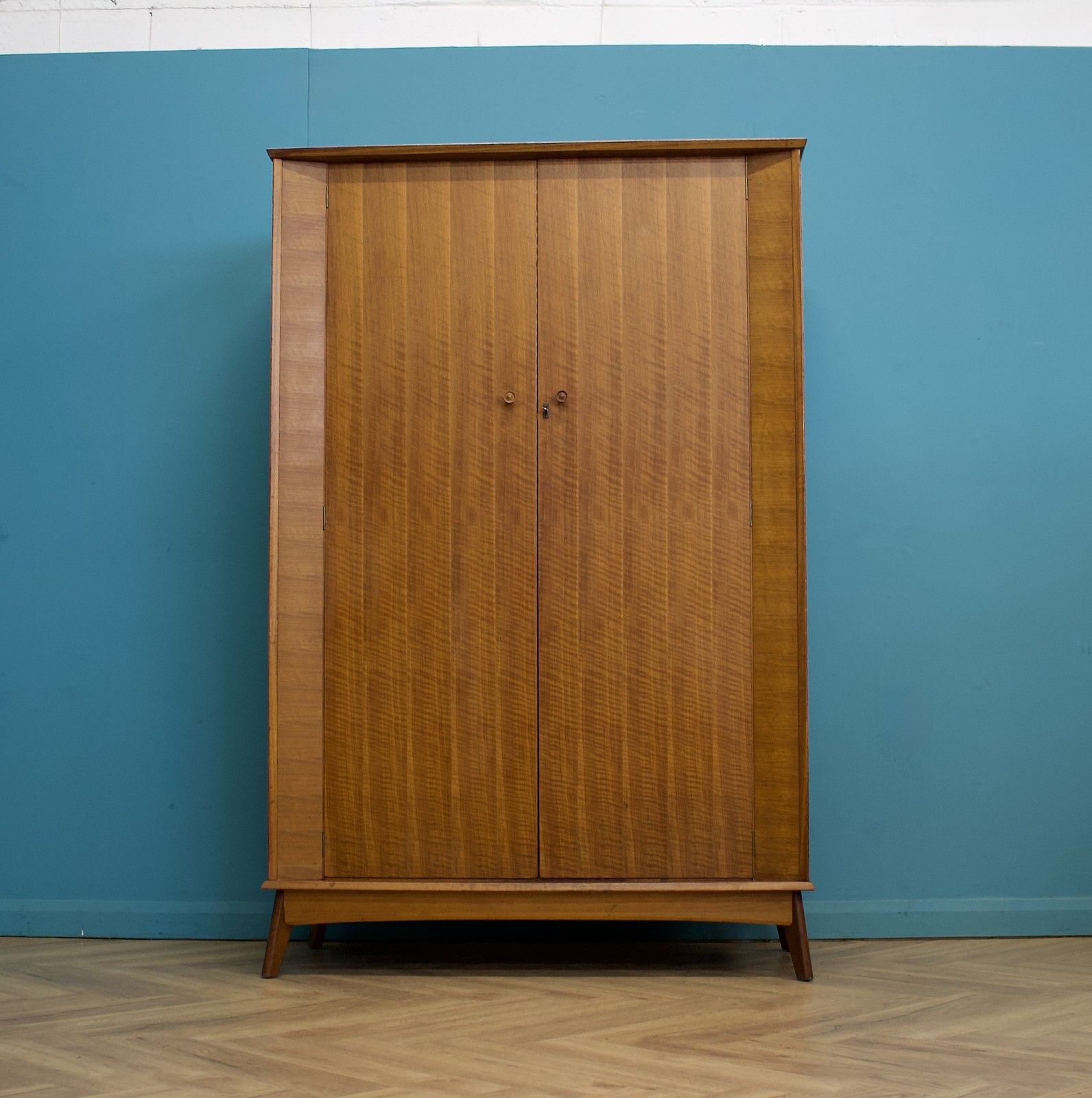 Mid Century Walnut Wardrobe From Alfred Cox , 1950's, #1780 photo furniture