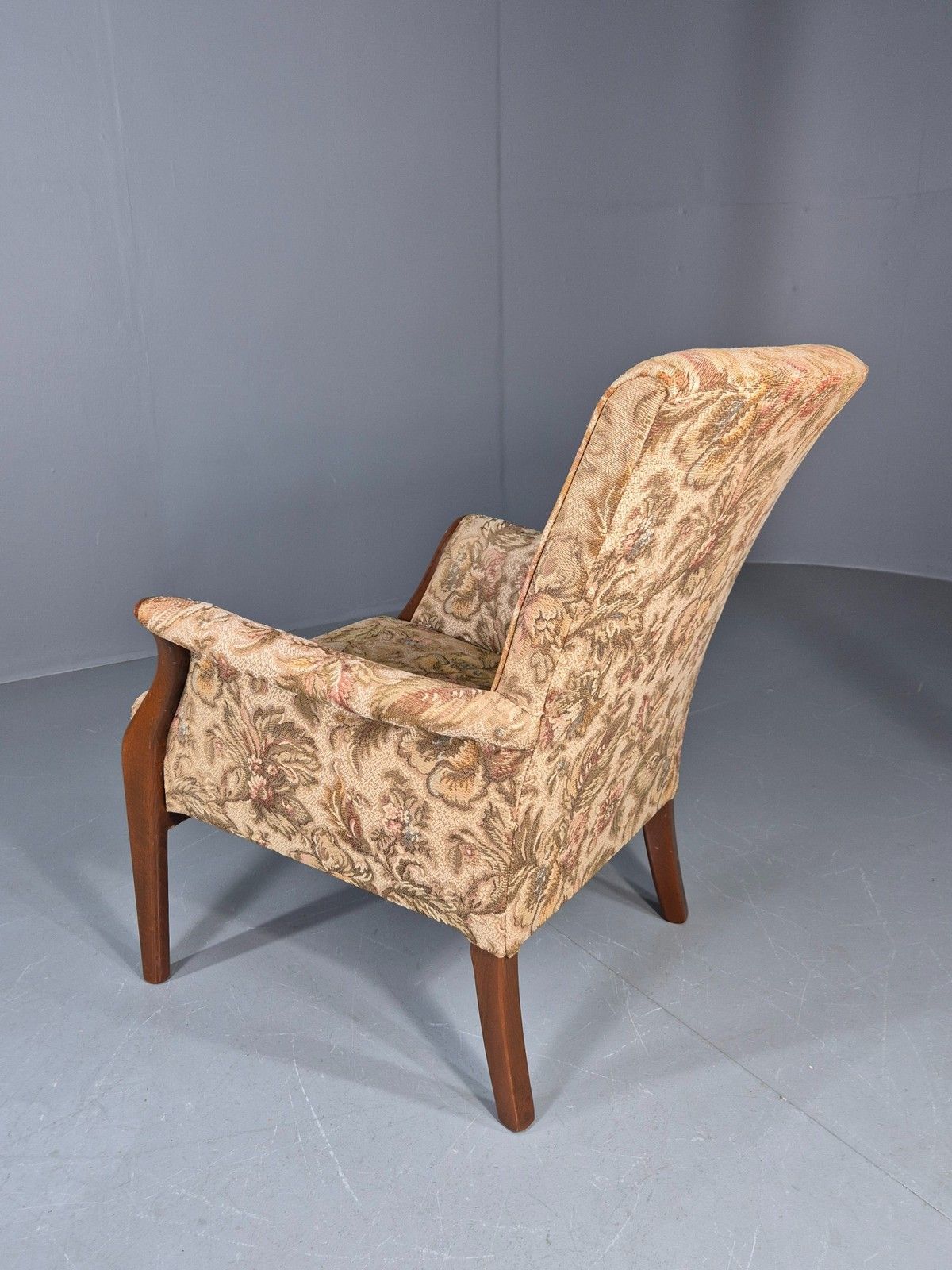 photo for sale Vintage Parker Knoll Retro 1960s Armchair Floral Upholstery Beech Frame Eb12167