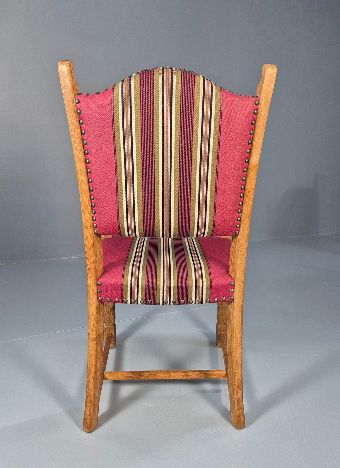 Furniture 6 Vintage Kjaernulf Style Danish Oak Dining Chairs 1970s Retro Red Wool Eb9535 photo