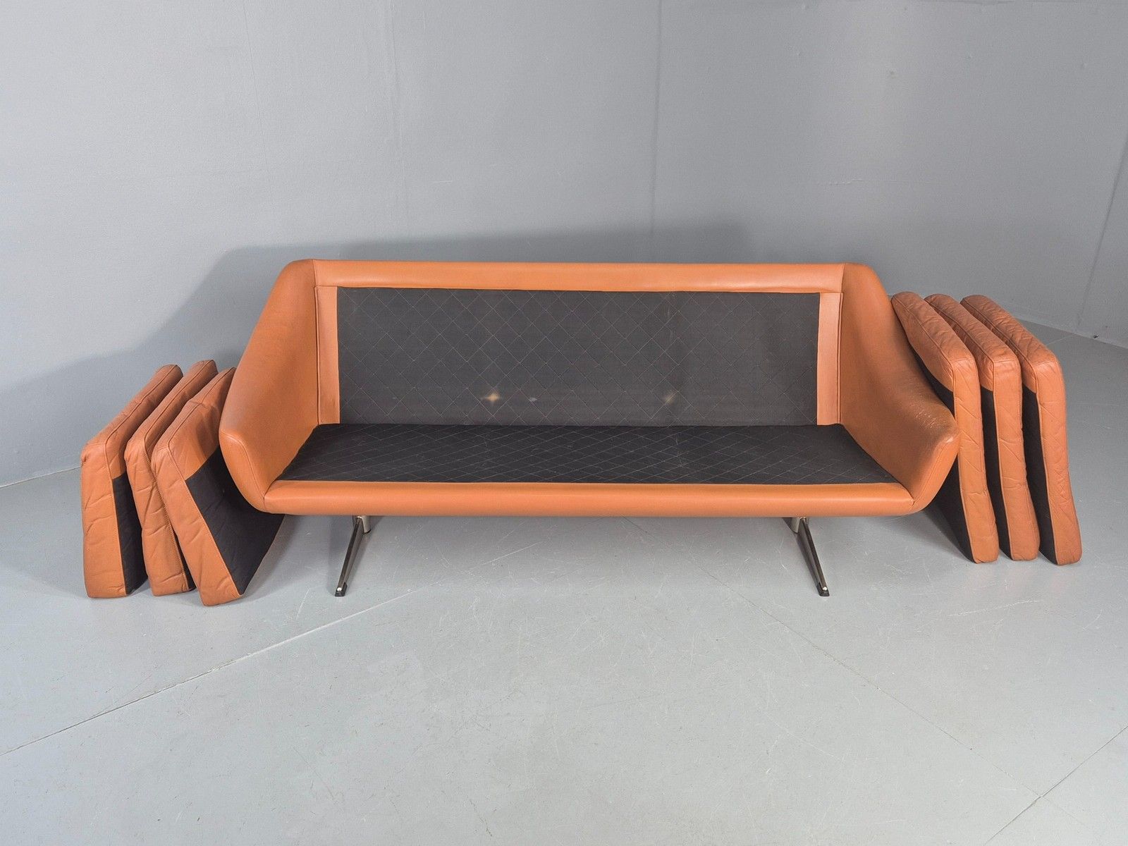 photo furniture Vintage 3 Seater Sofa Tan Leather Danish 1960s Edmund Jorgensen Design Eb12226