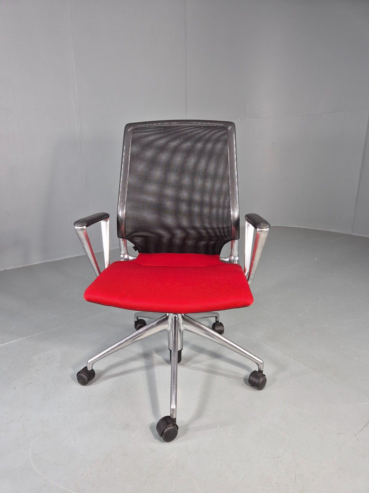 Vintage Vitra Media Office Chair Red And Black Eb12245 photo furniture