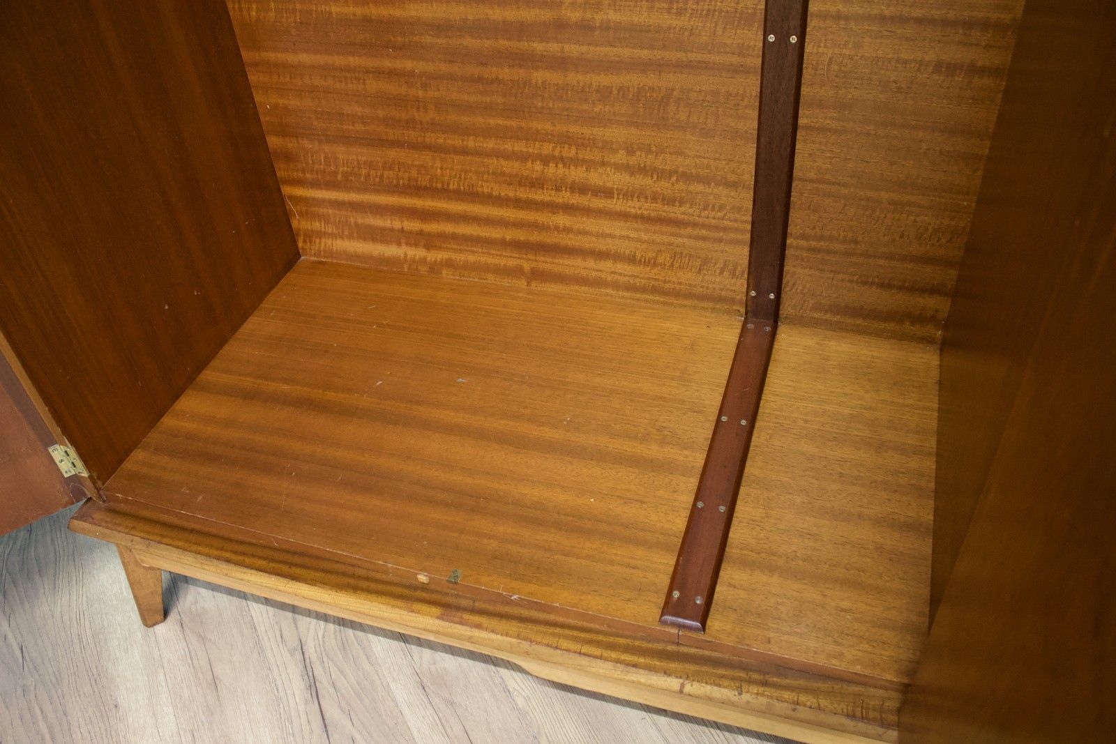 Furniture Mid Century Walnut Triple Door Wardrobe From Alfred Cox , 1950's, #1781 photo