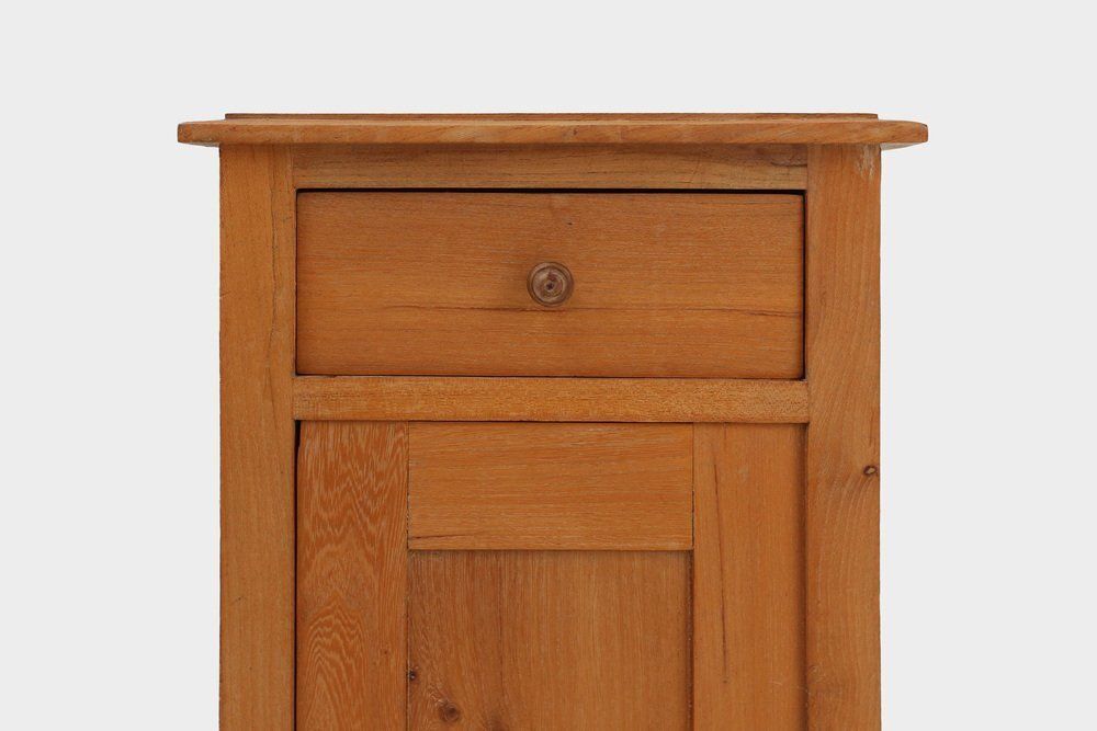 Art Deco Nightstand In Pine Wood, France, 1930s photo for sale