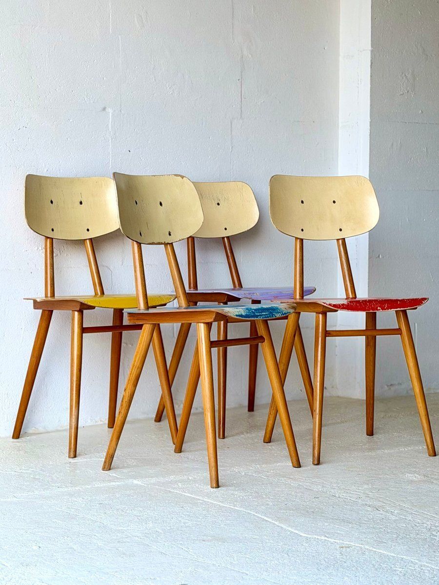 photo buy Eetkamerstoelen van Ton, 1960, set van 4