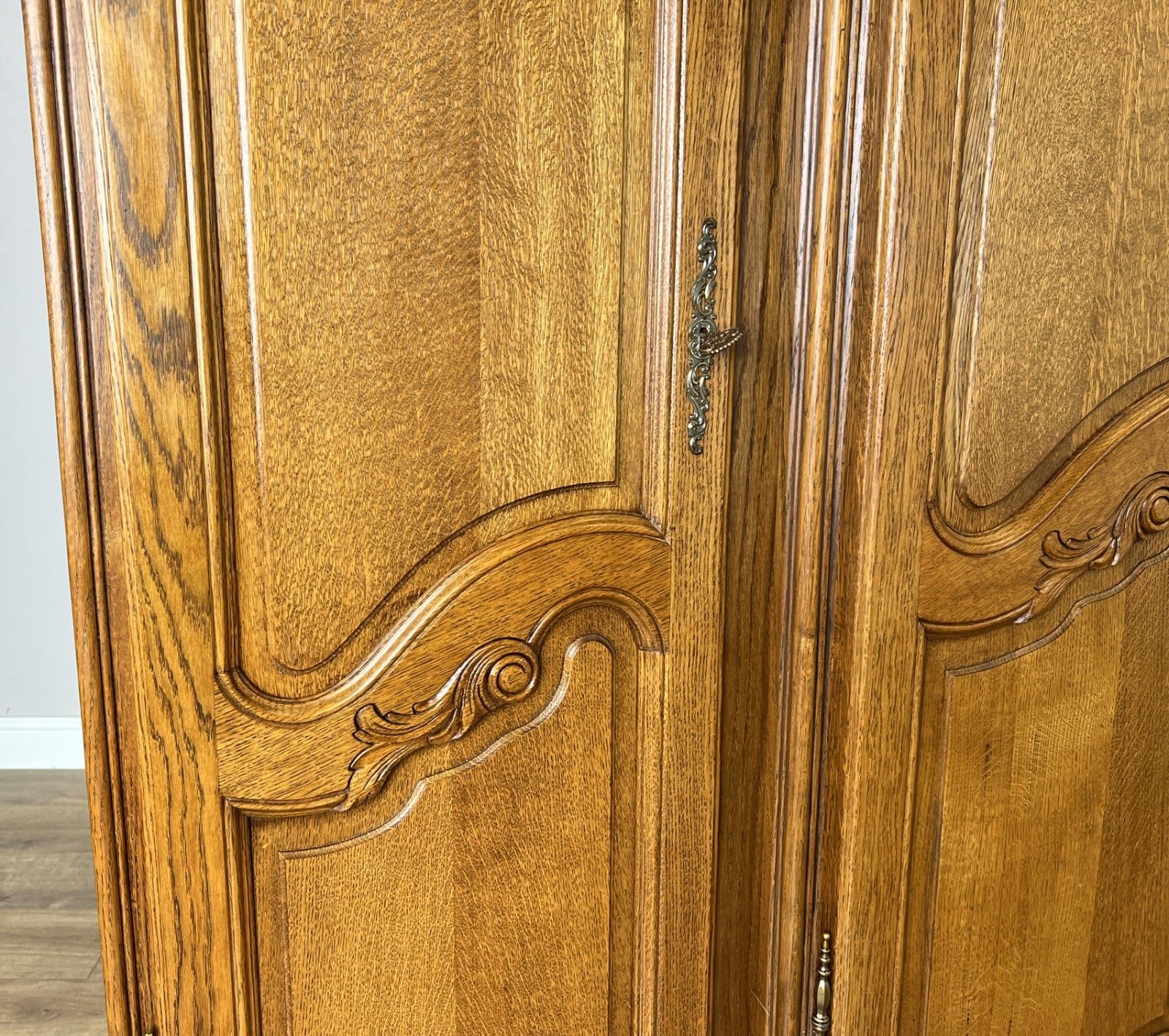 Wardrobe Vintage French Louis XVI Style Five Door Oak Carved Armoire Lot 6125 photo buy