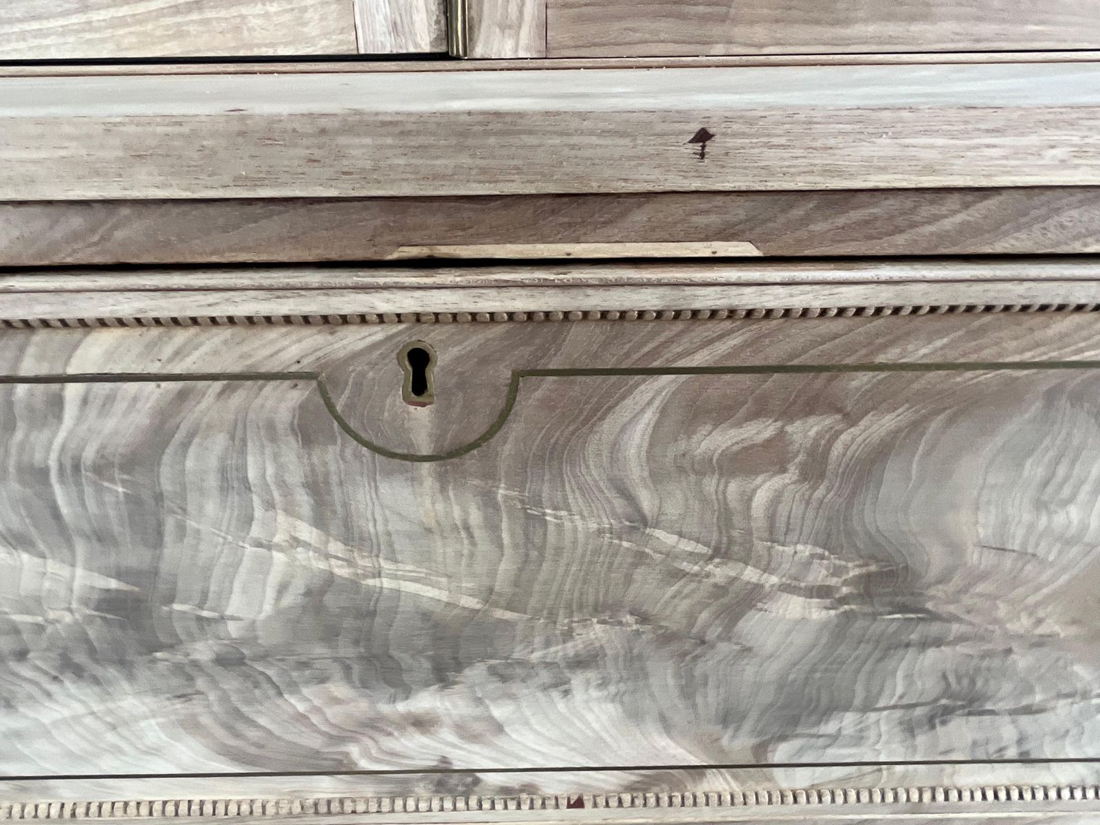 photo for sale 18th Century English Georgian Bleached Mahogany Secretary Bookcase