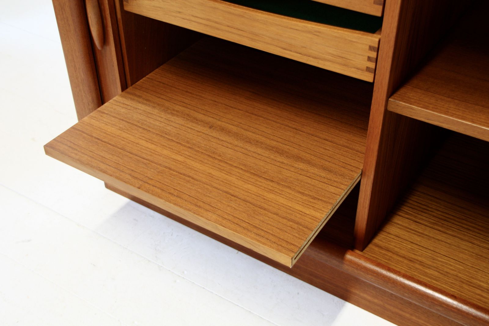 photo furniture Dyrlund Tambour Teak Sideboard   Mid Century Danish 1960s