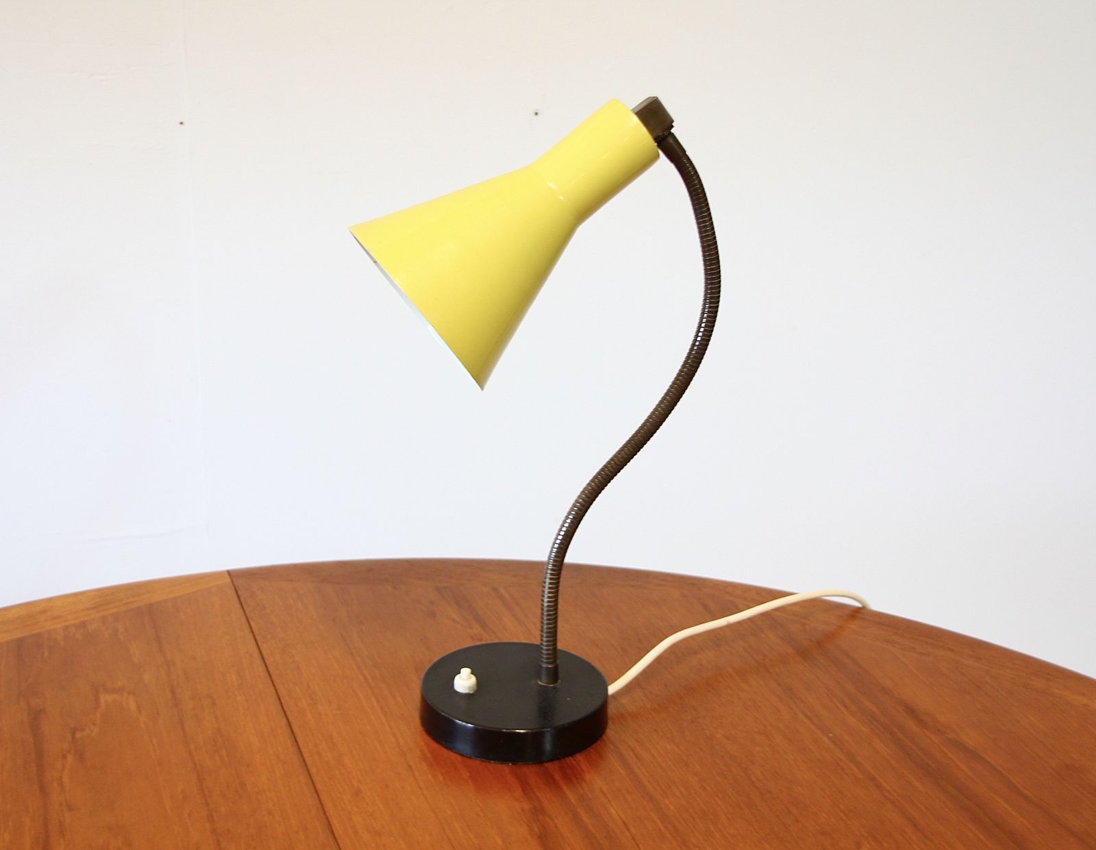 Mid Century Modern Yellow Gooseneck Lamp C.1960 photo furniture