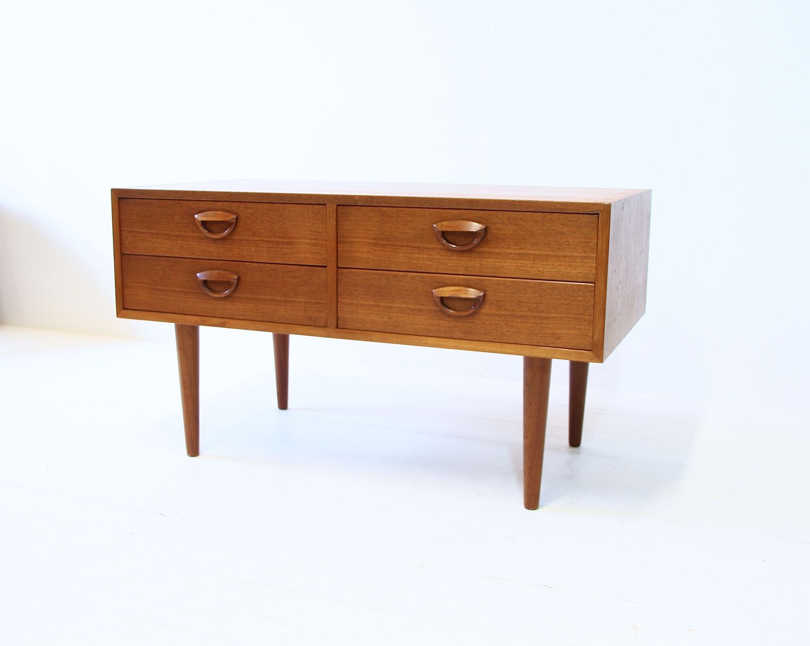 photo for sale Kai Kristiansen Low Drawers In Teak Danish Mid Century Modern 1958