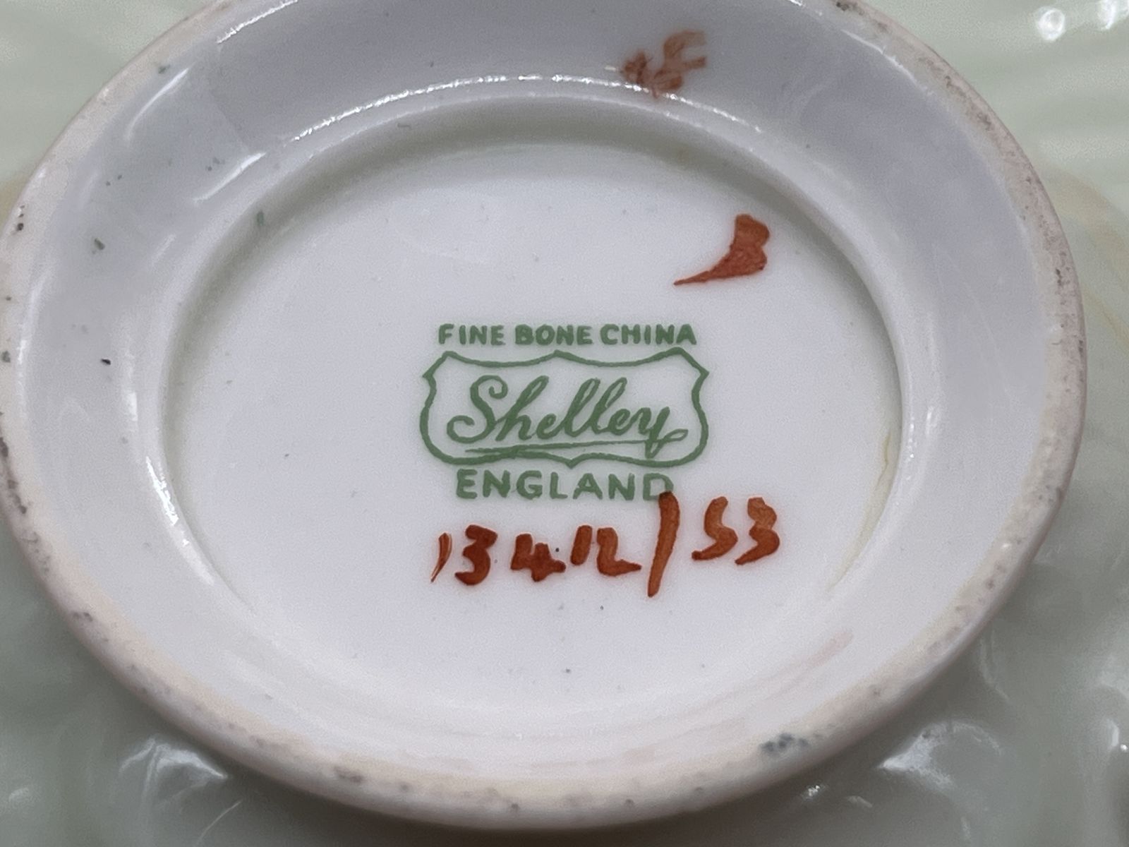Vintage Shelley Melody Chintz Oleander Shape Tea Duo. Ca. 1945-66. 13412. photo vintage