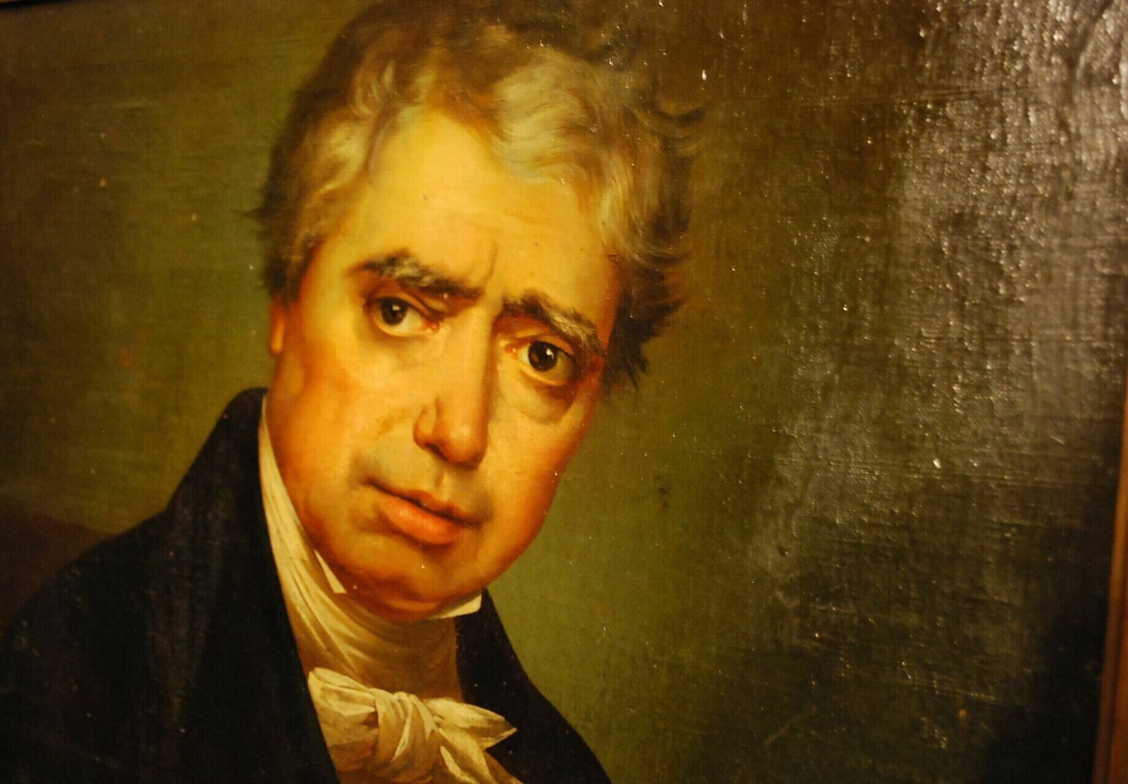 Oil Portrait, 1800s, Antique photo vinterior