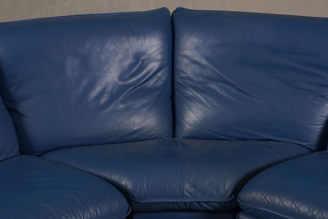 Nicoletti Salotti Post Modern Leather Sofa, Italy 1980’s photo 2802.0