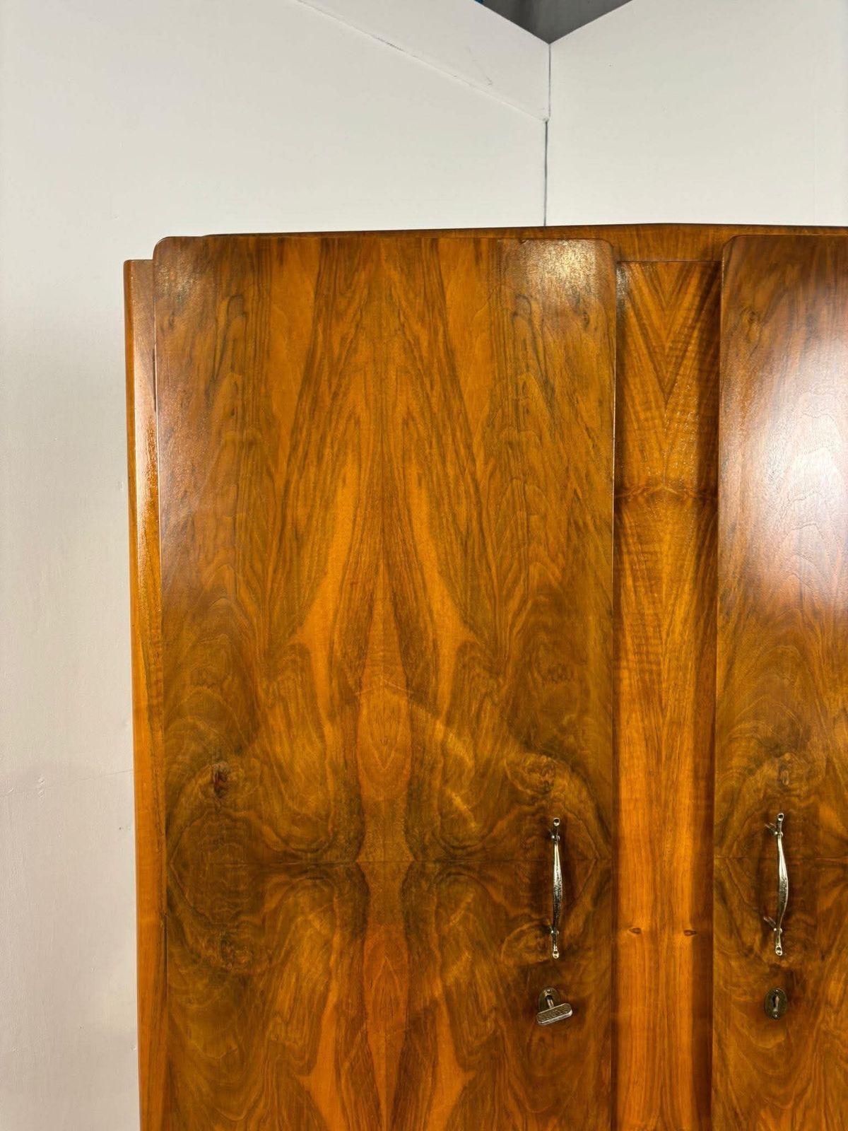 1950's Vintage Walnut Gents Wardrobe photo Furniture