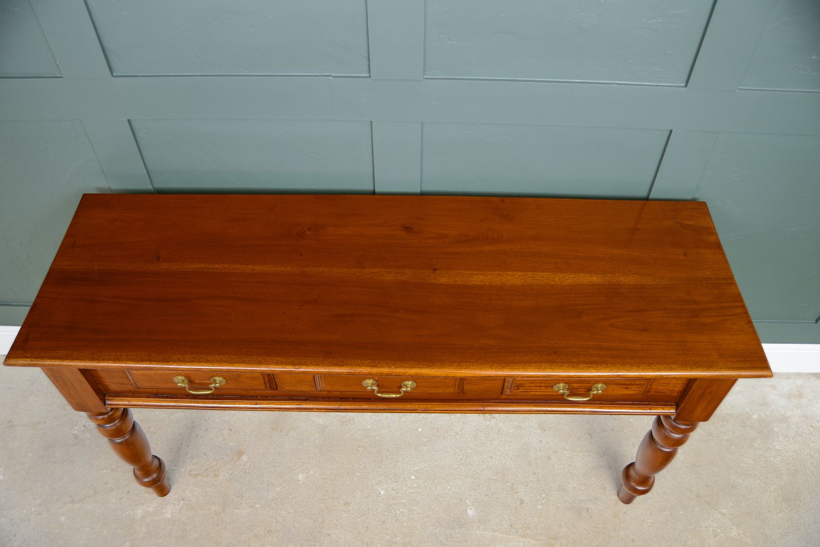 photo for sale Antique Style Long Console  Hardwood Mahogany Finish