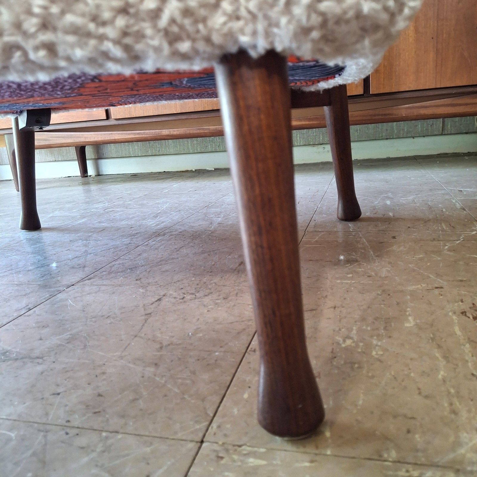 Fab Vintage Mcm 1960s Guy Rogers Frisco Bay Armchair Blush & Cafe Au Lait Boucle photo Furniture