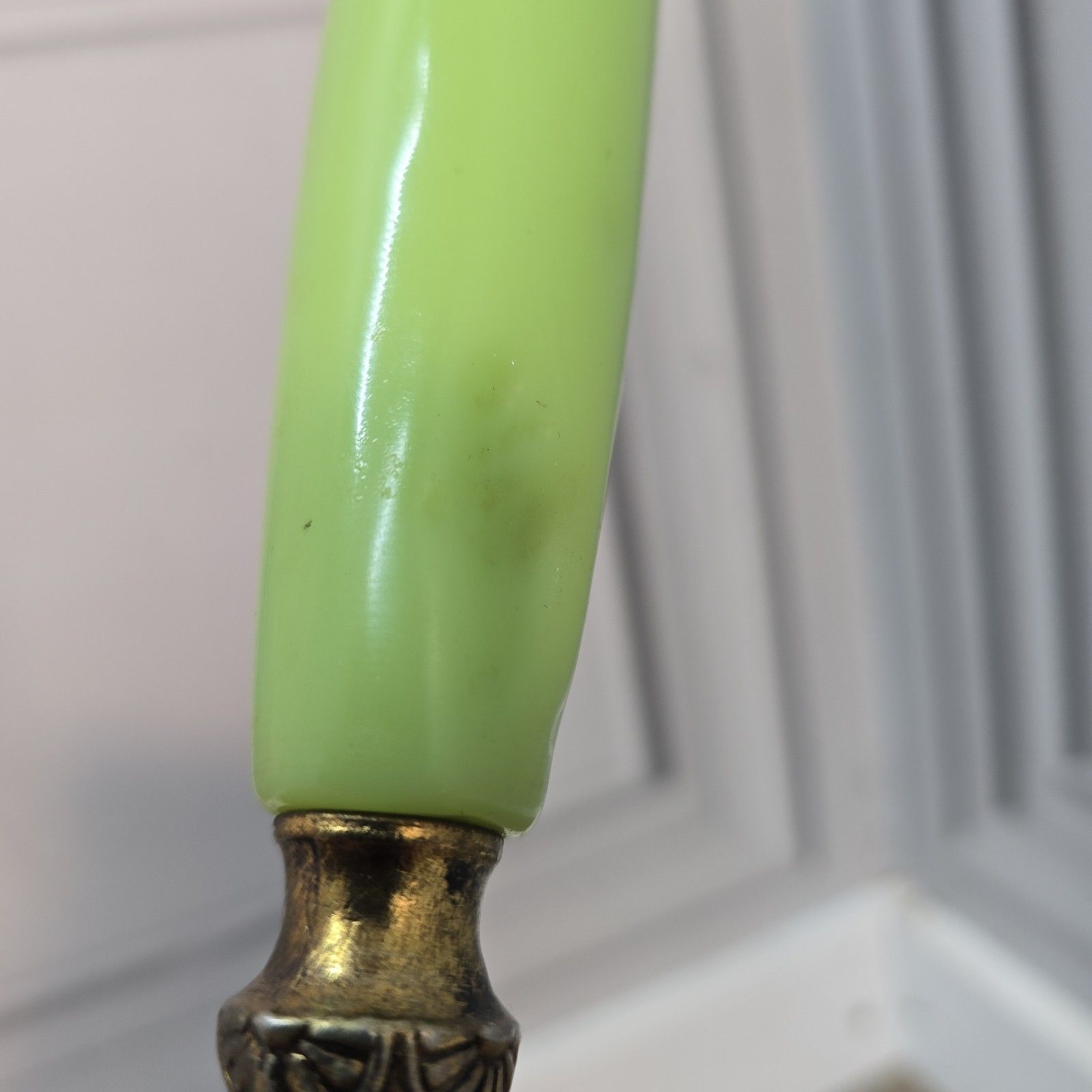 photo buy Vintage Standard Lamp Onyx Effect Resin Green Marble Effect Floor Light Rewire