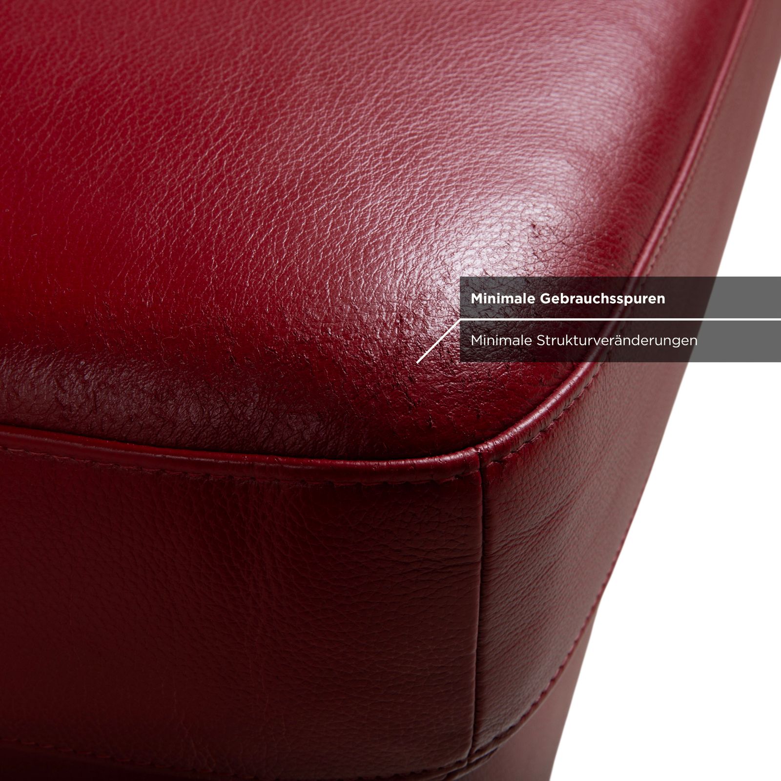 photo for sale Canapé d'angle Willi Schillig en cuir rouge, fonction manuelle