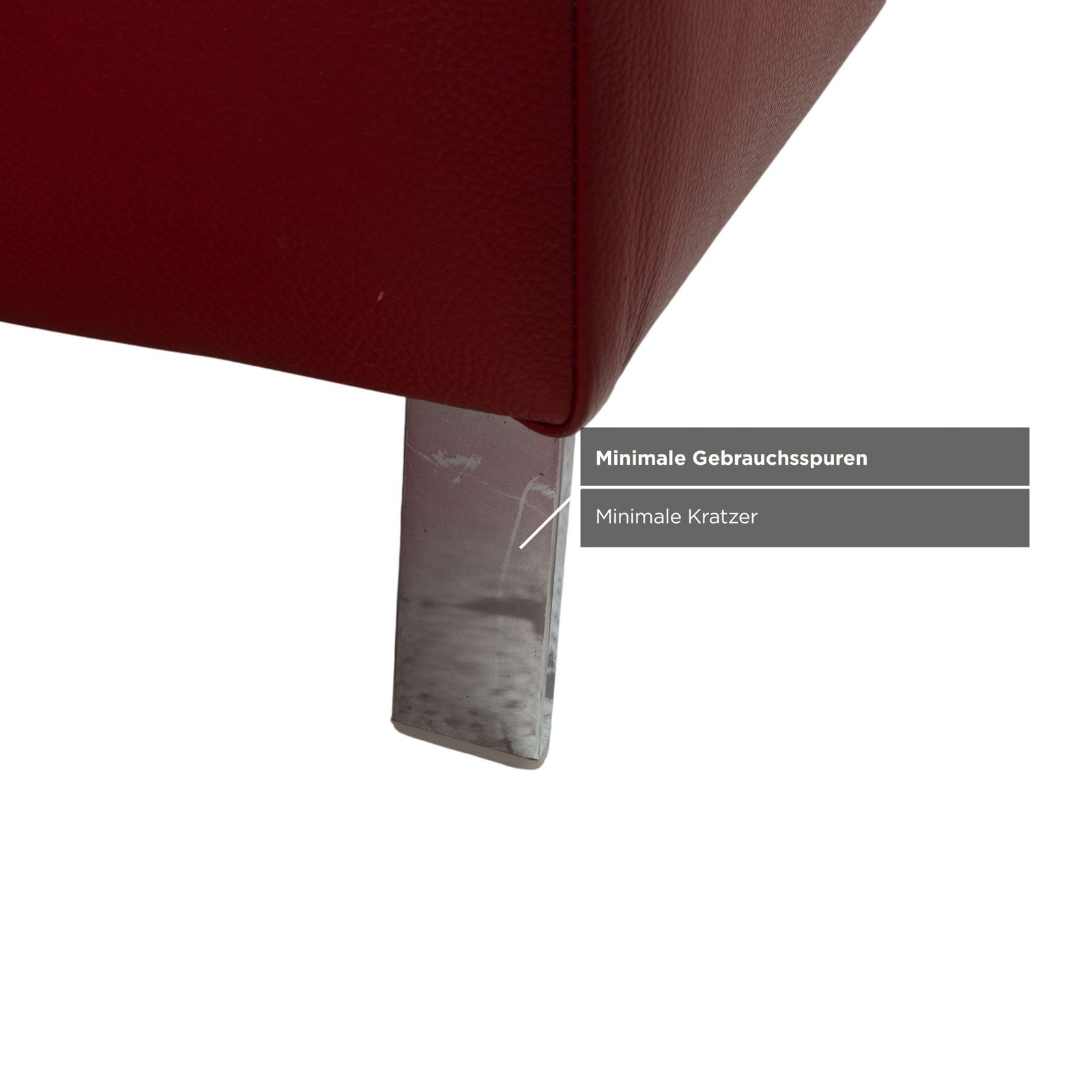 Mobilier Canapé d'angle Willi Schillig en cuir rouge, fonction manuelle photo