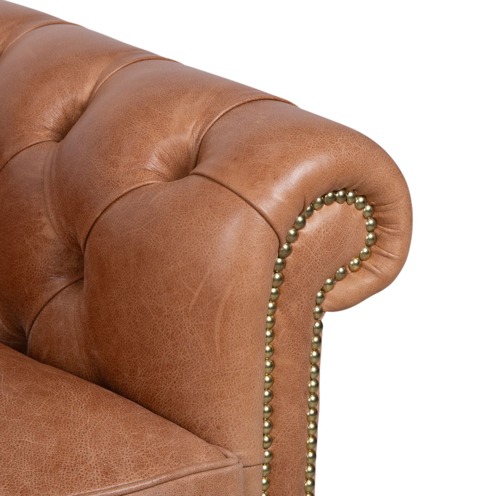 Von Wilmowsky Chesterfield Leather Three Seater Brown Sofa Vintage photo 2794.0