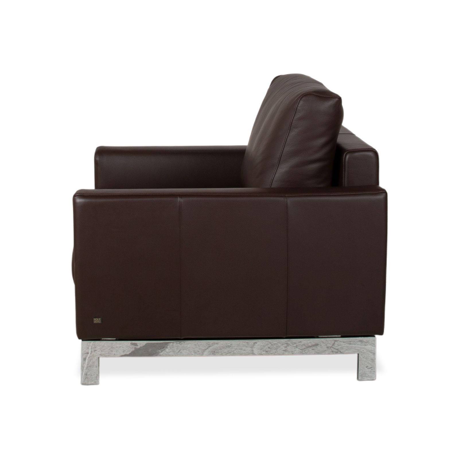 photo furniture Fauteuil Rolf Benz Vida en cuir marron, chrome