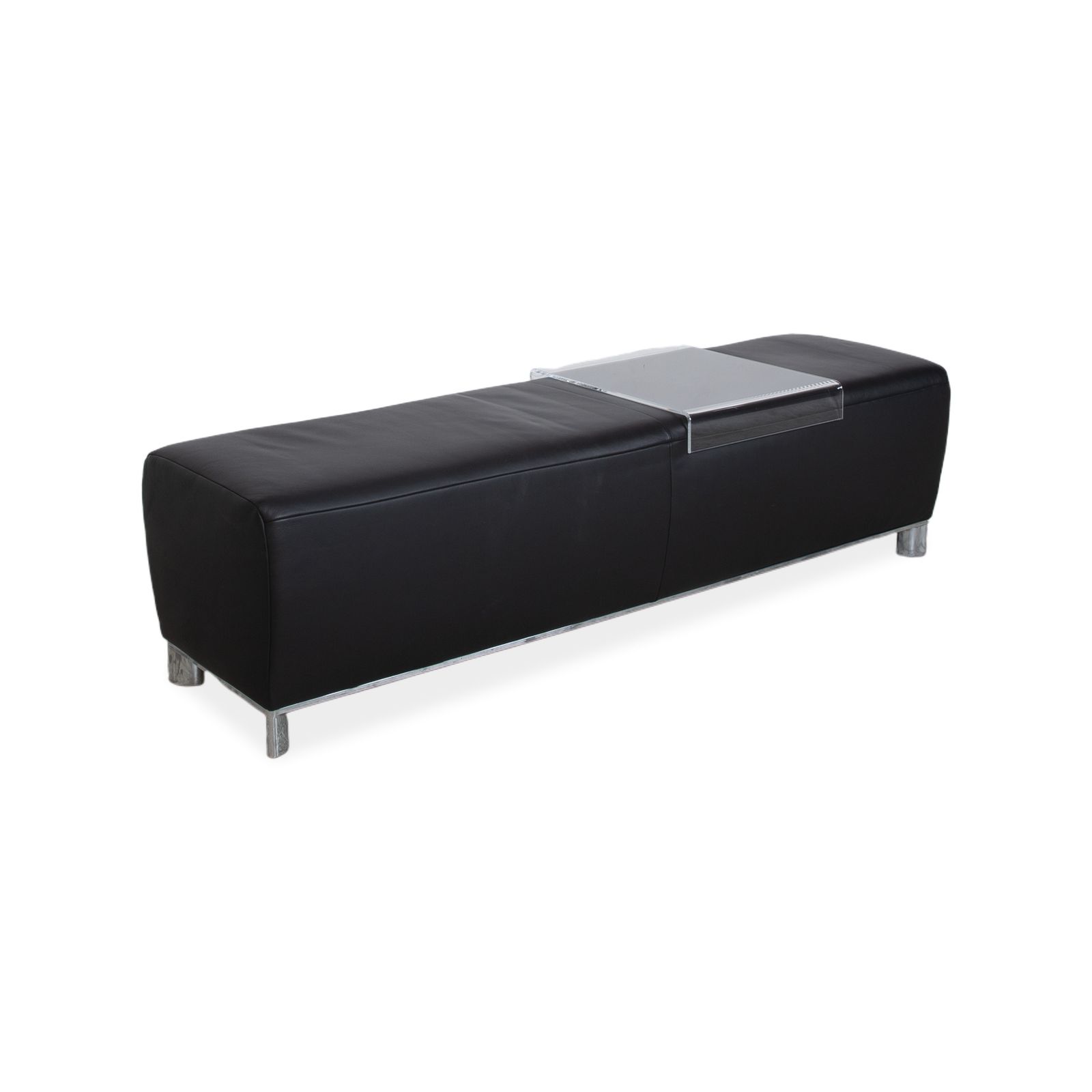 Repose-pieds Koinor Volare en cuir noir photo for sale