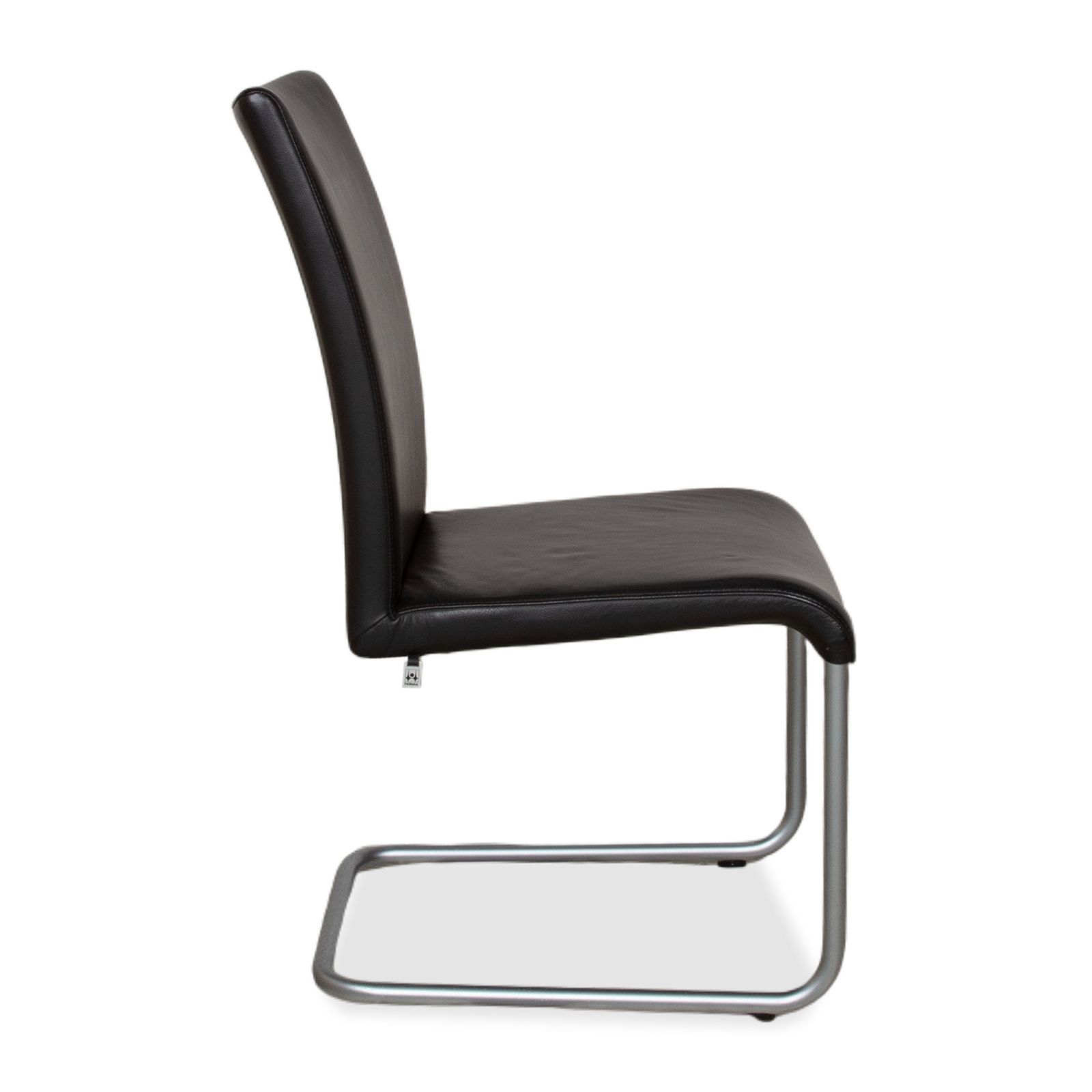 photo for sale Hülsta D2 8 Piece Set Of Leather Cantilever Chairs In Black