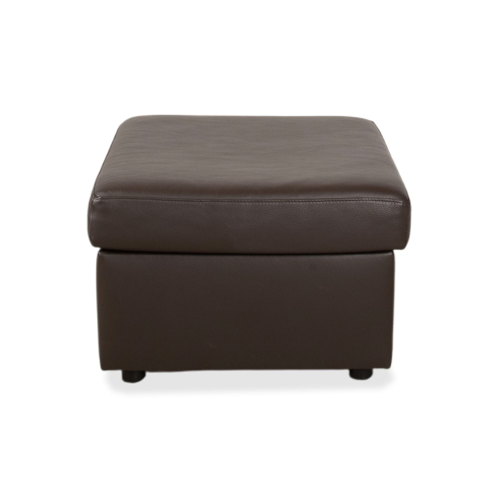Tabouret Ewald Schillig Concept Plus en cuir, brun gris moka photo vintage