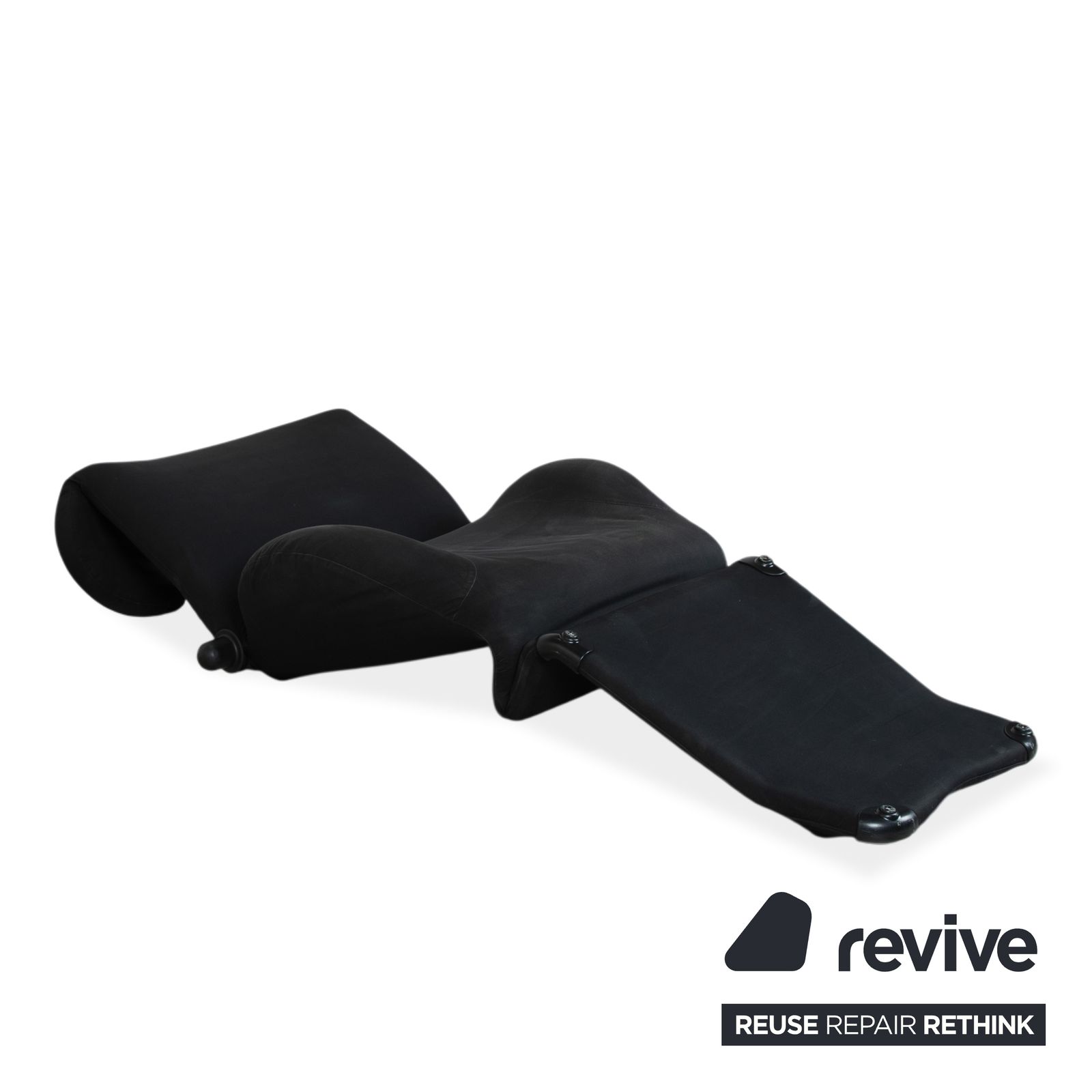 Fauteuil Cassina Wink en tissu noir, fonction manuelle photo vinterior