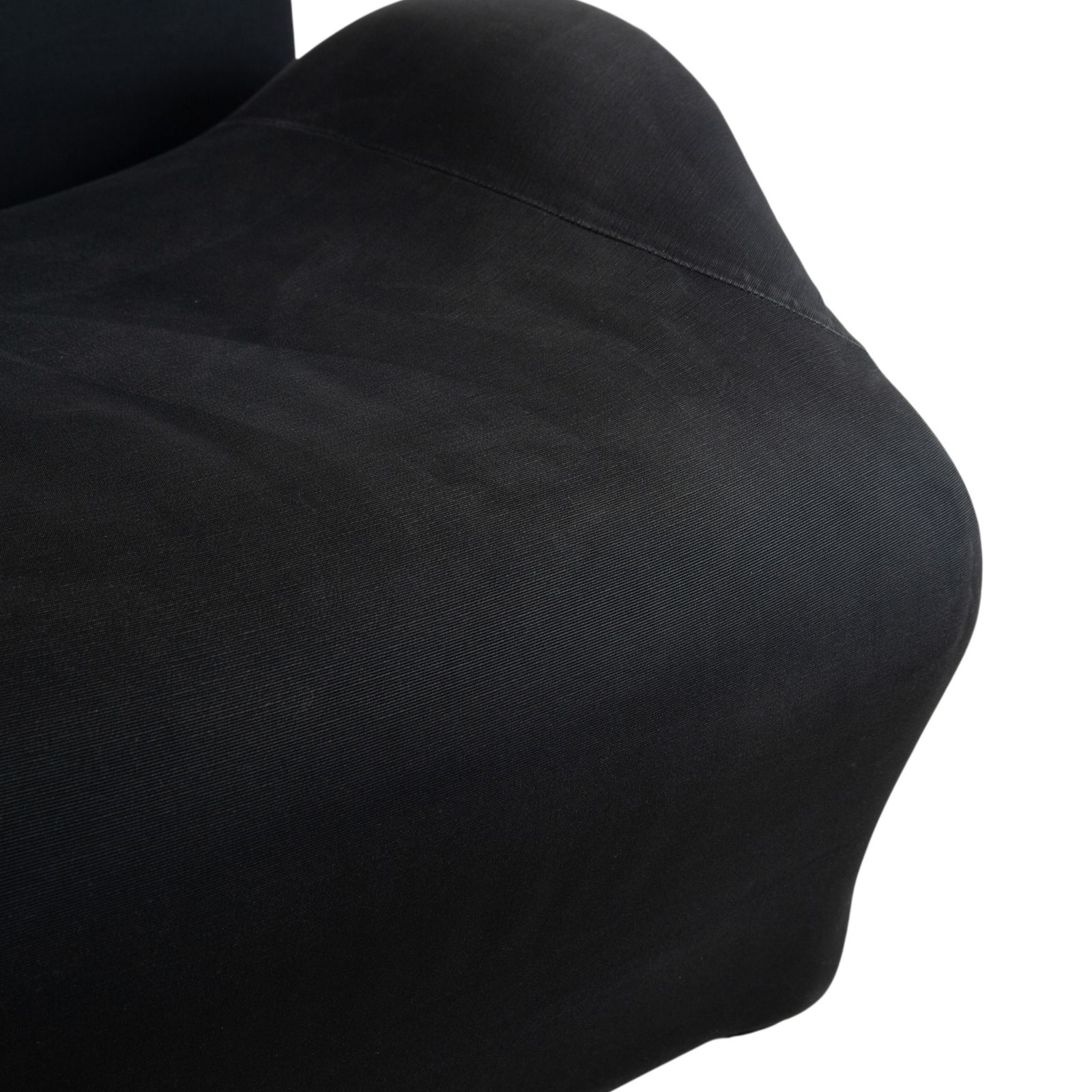 Fauteuil Cassina Wink en tissu noir, fonction manuelle photo vintage