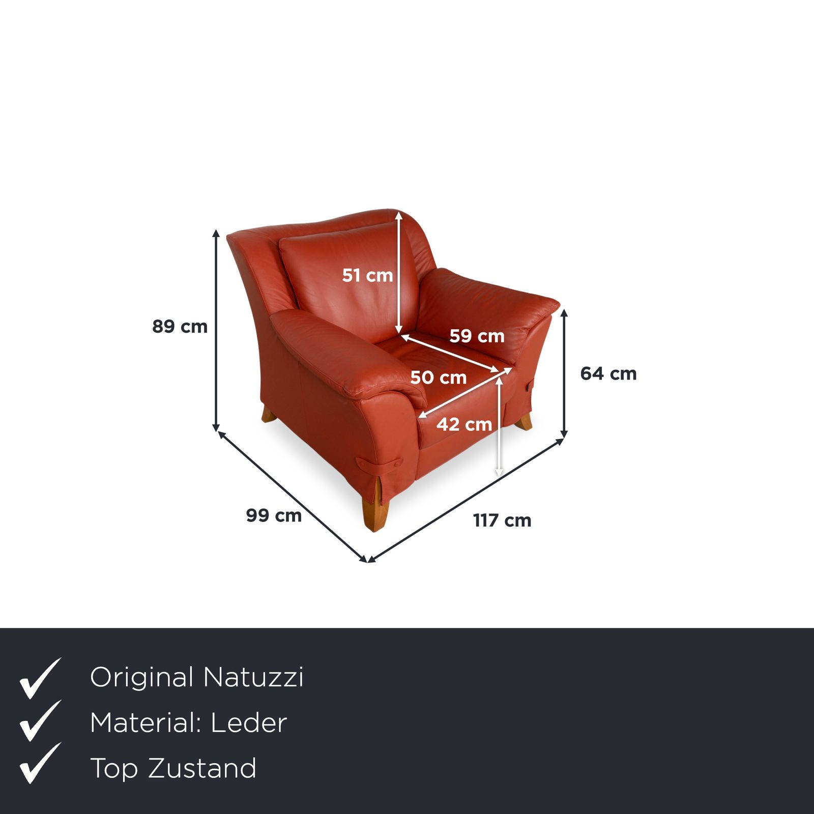 Natuzzi fauteuil, leer, rood photo furniture