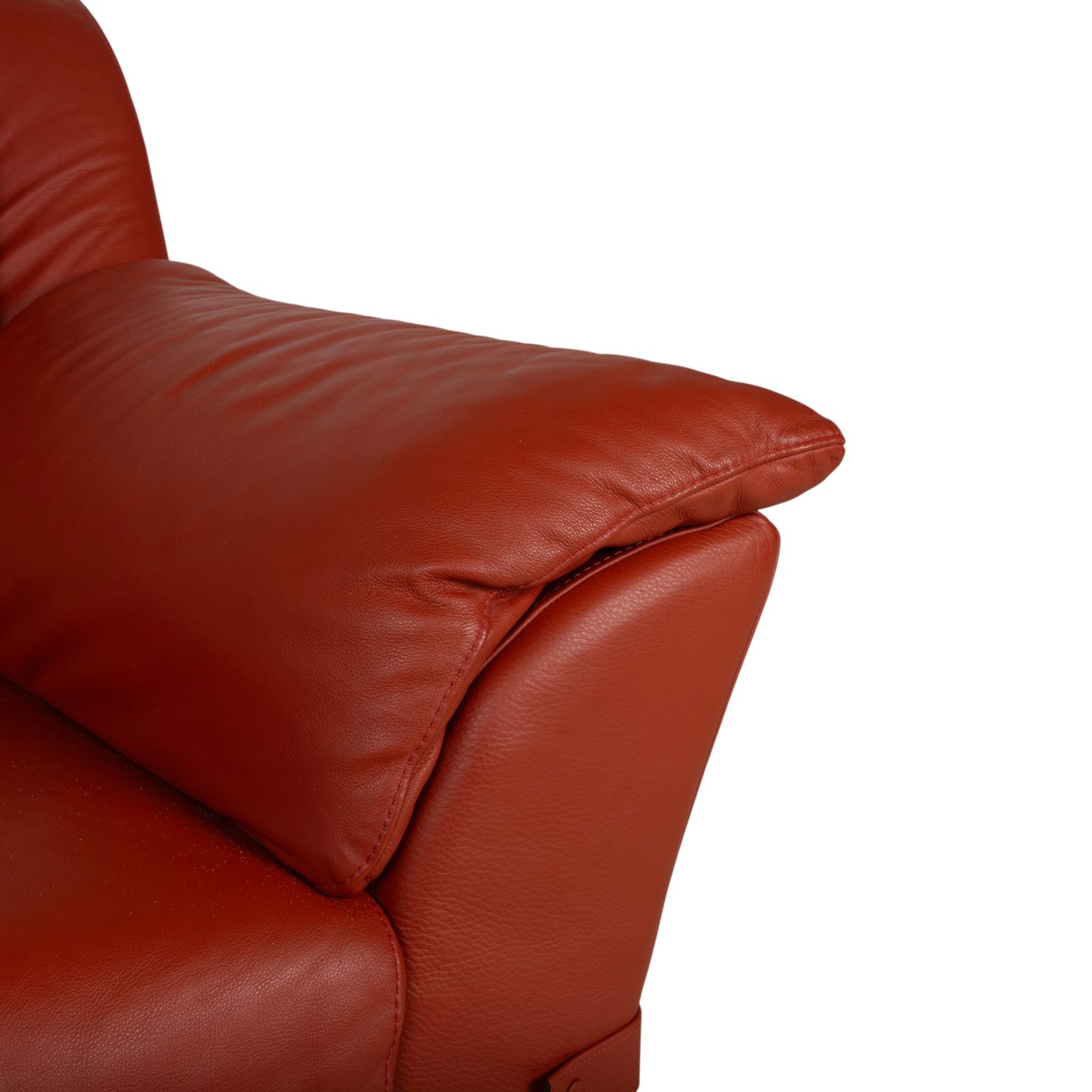 Natuzzi fauteuil, leer, rood photo for sale