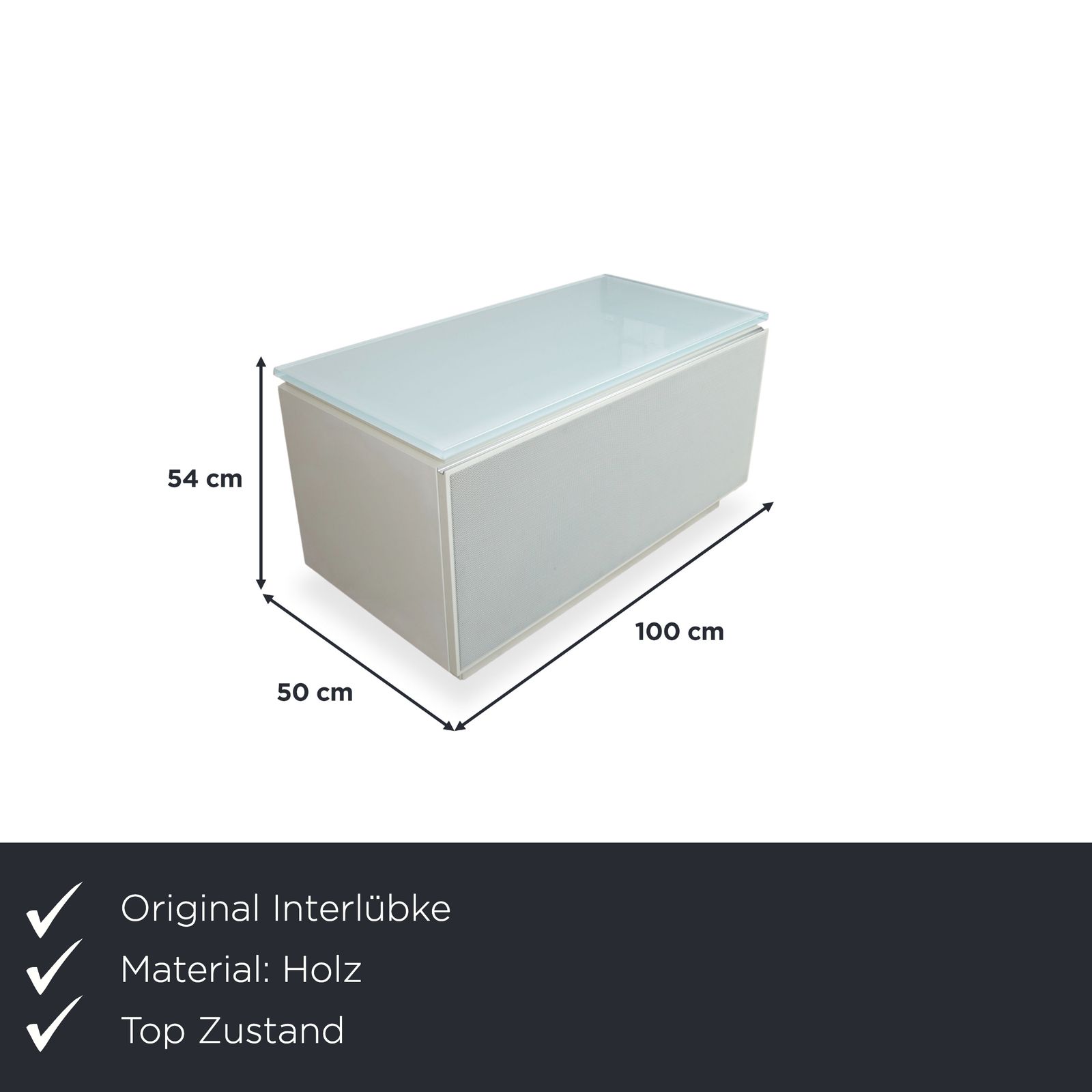 Buffet Interlübke Cube en bois blanc, meuble TV photo furniture