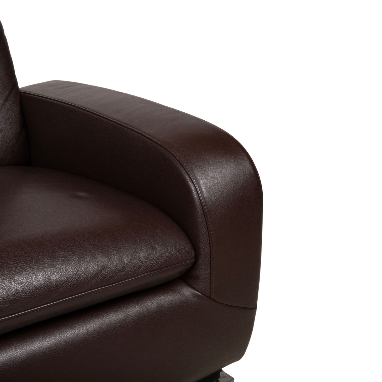 Fauteuil en cuir Willi Schillig brun photo for sale