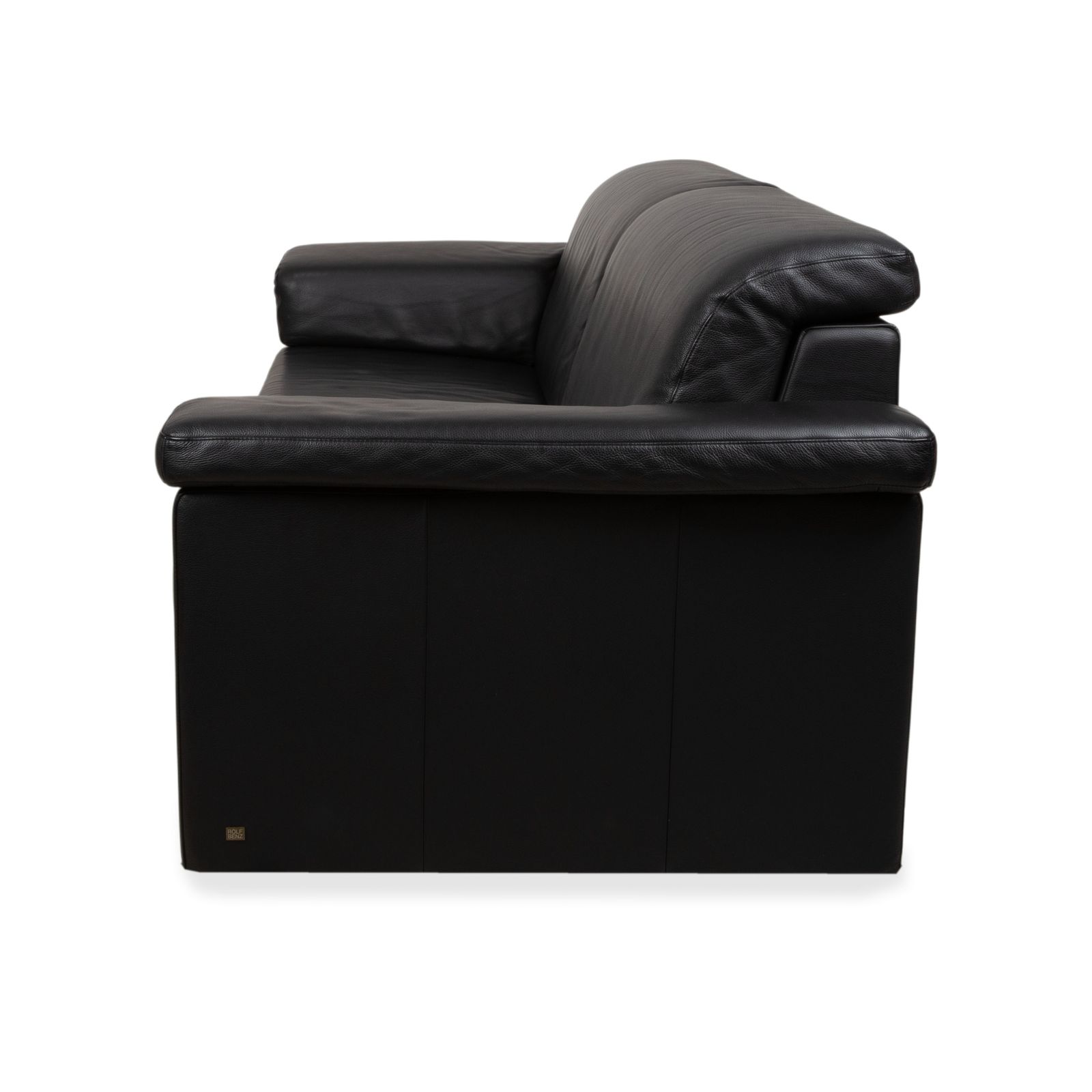 Mobilier Canapé 2 places en cuir noir Rolf Benz 4000 photo