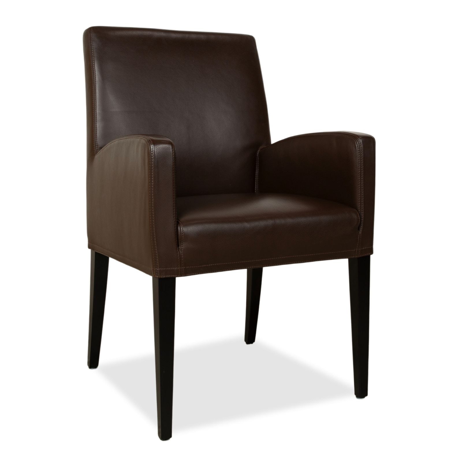 Set Of 6 Wittmann Berlin Leather Chairs, Brown/Dark Brown, For Dining Room photo for sale