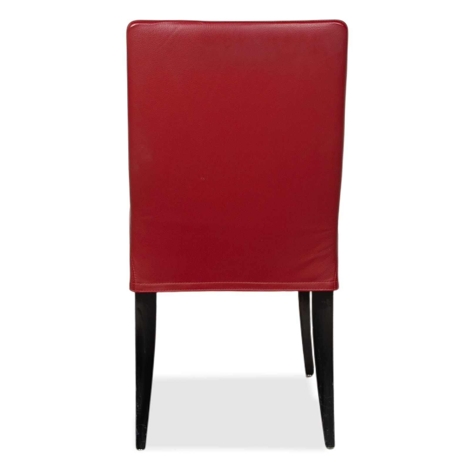 photo furniture Lot de 6 chaises Wittmann Isis en cuir rouge, pour salle à manger
