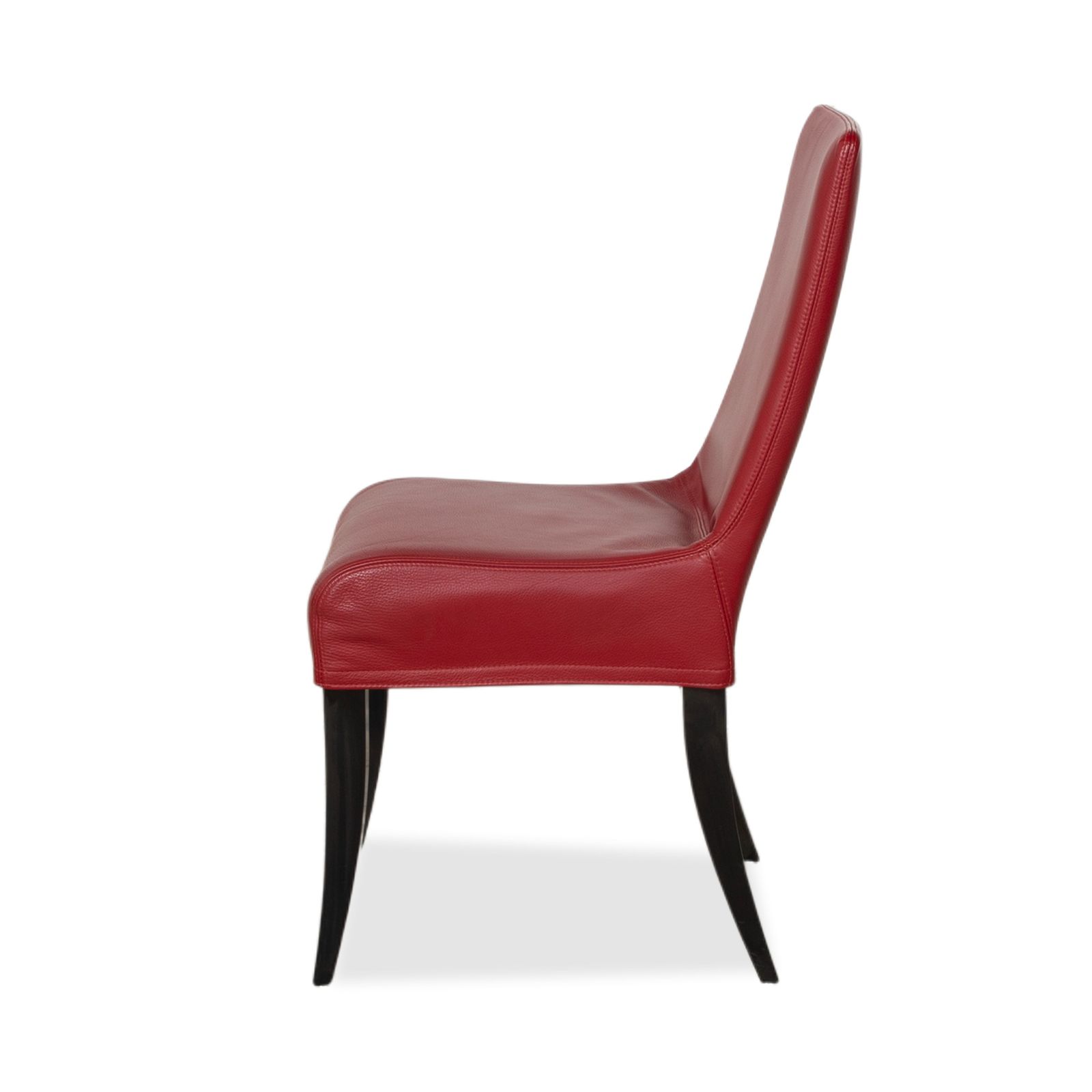 photo for sale Lot de 6 chaises Wittmann Isis en cuir rouge, pour salle à manger