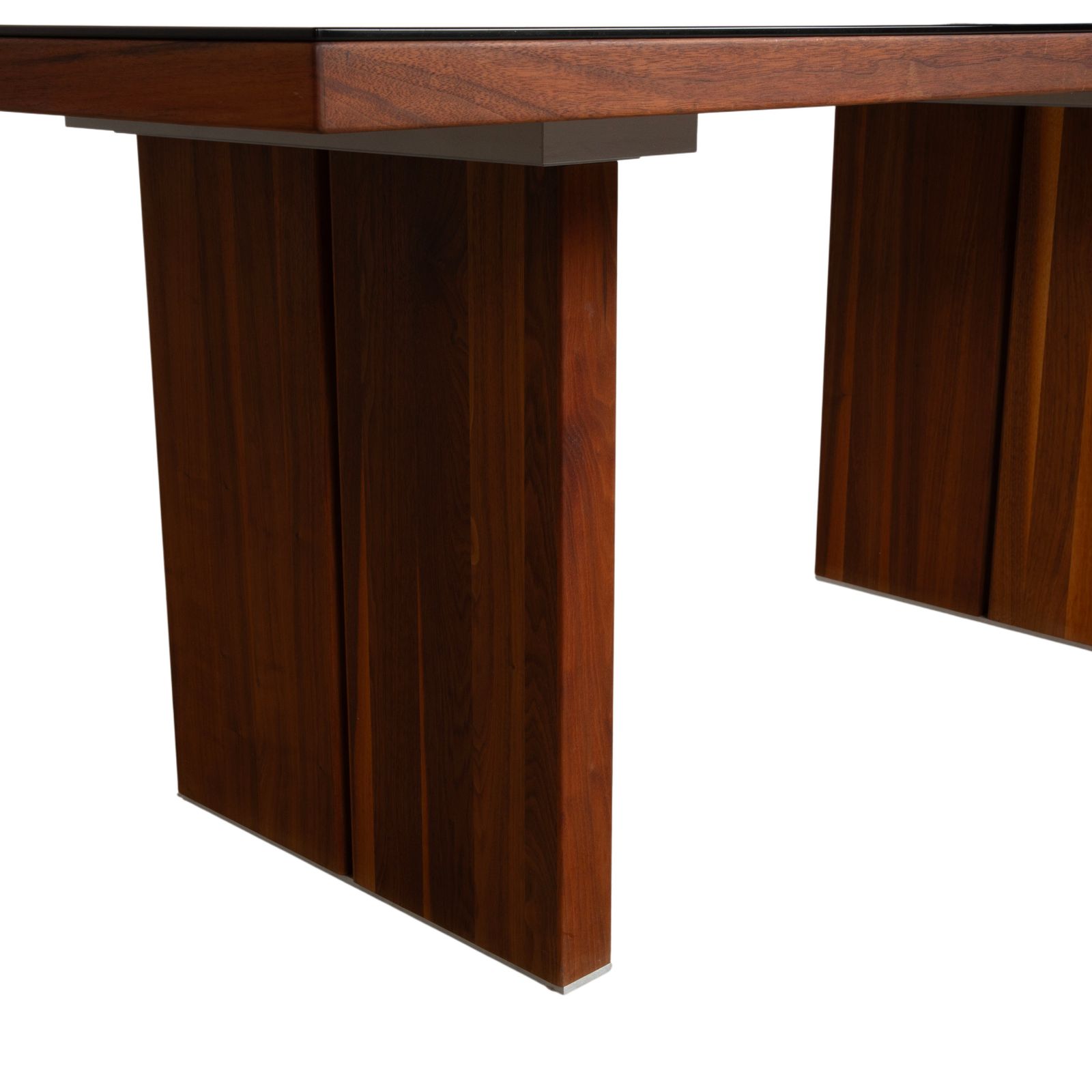 Table à manger Rolf Benz, bois et verre, noire et marron, 190 x 100 cm photo 3017.0