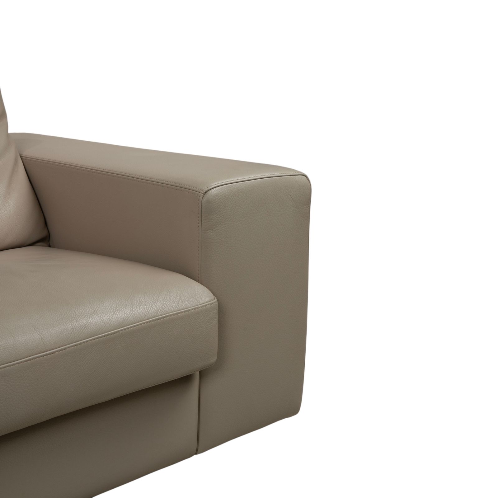 Canapé d'angle BoConcept Cenova en cuir beige crème, fonction manuelle photo 3688.0