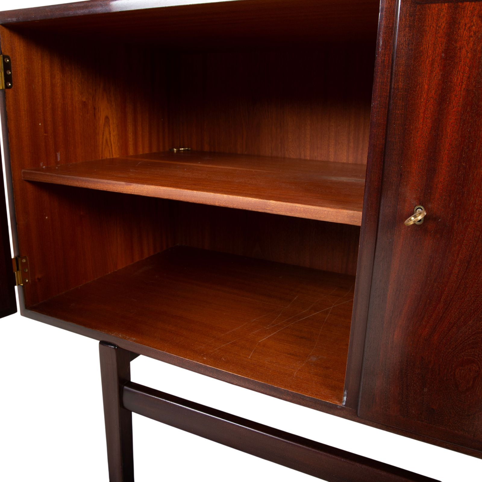 photo for sale Buffet mid-century en bois brun par Ole Wanscher, 180 x 49 cm