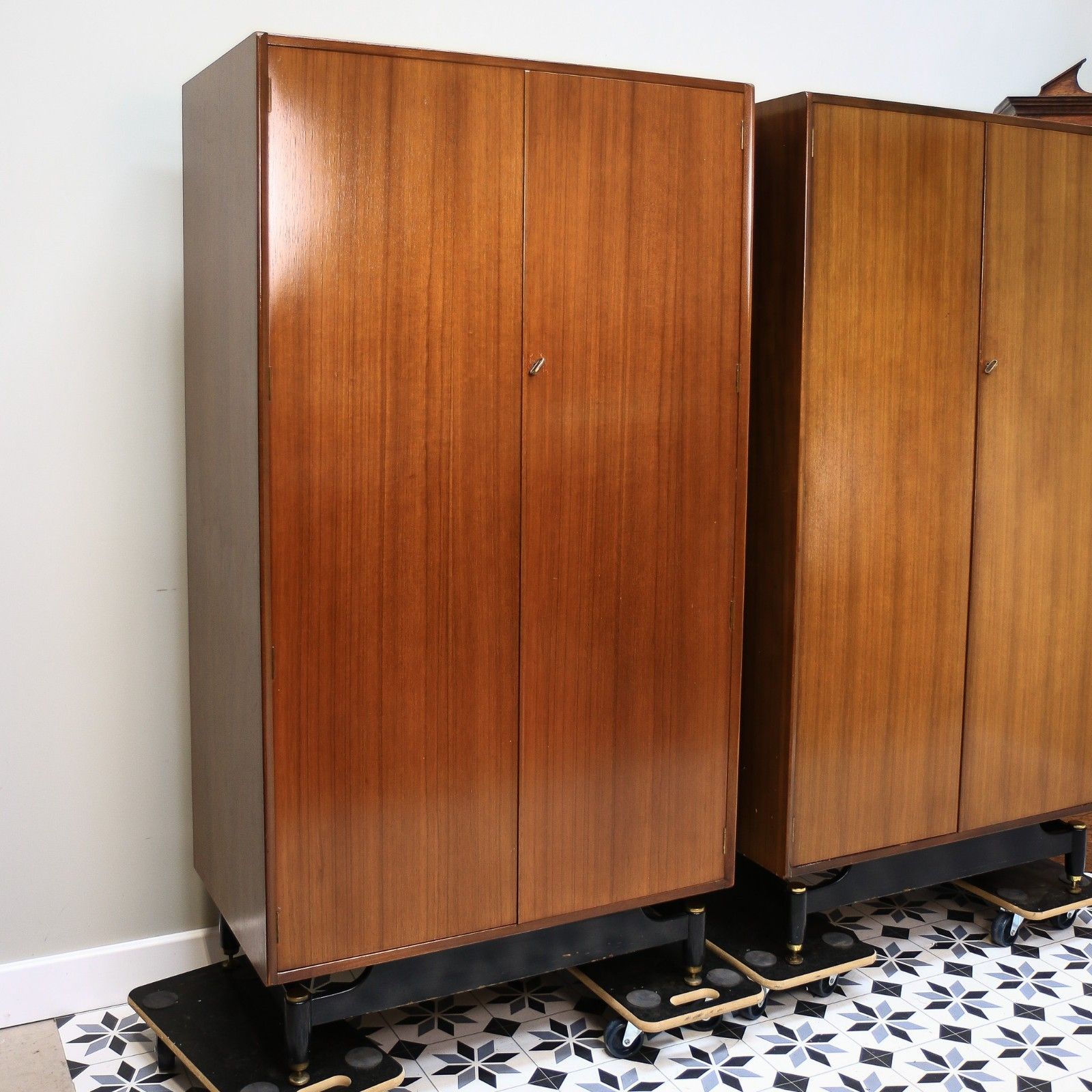 A Pair Of G Plan Tola And Black His And Hers Wardrobes Librenza Range 1960s photo 1049.0