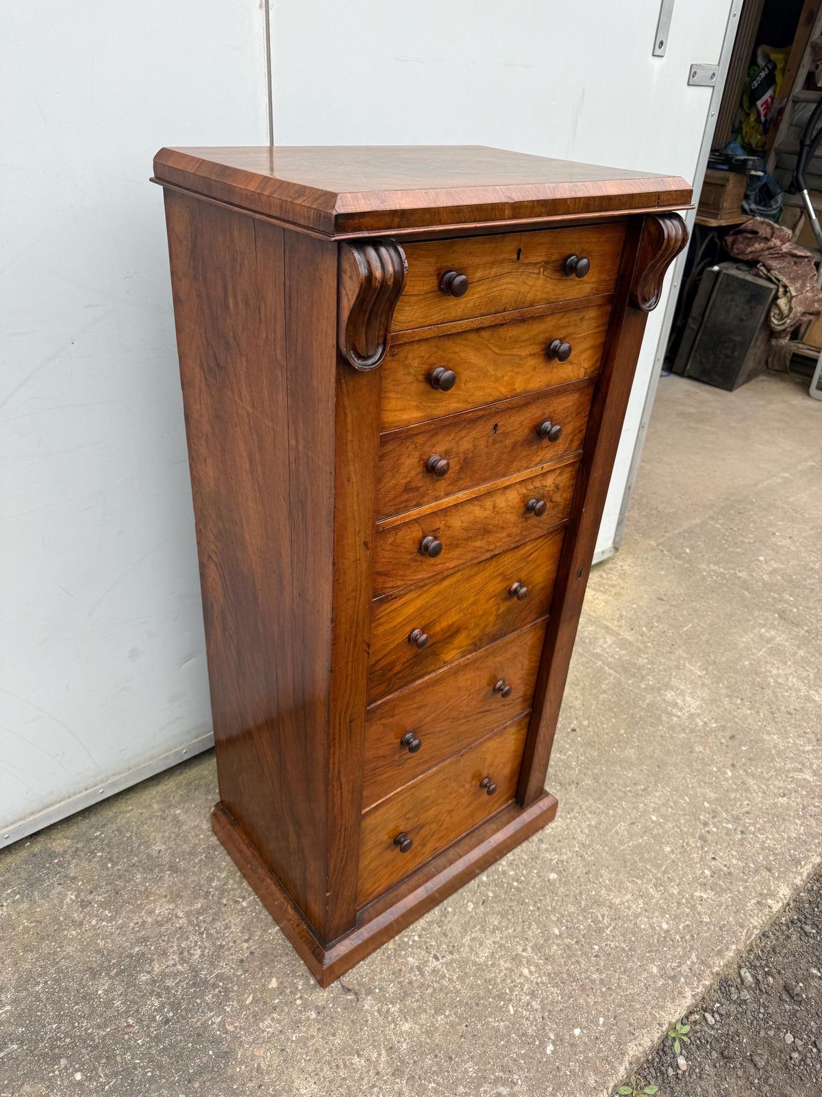 Victorian Mahogany Wellington Chest Of Drawers With Secretaire photo 850.0
